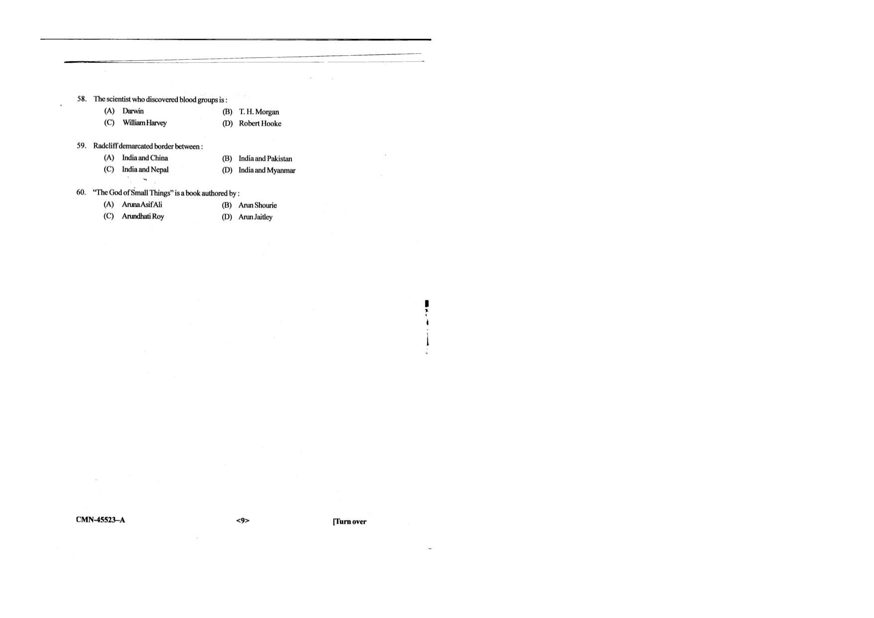 KUET 2024 LLB Question Paper - Page 65