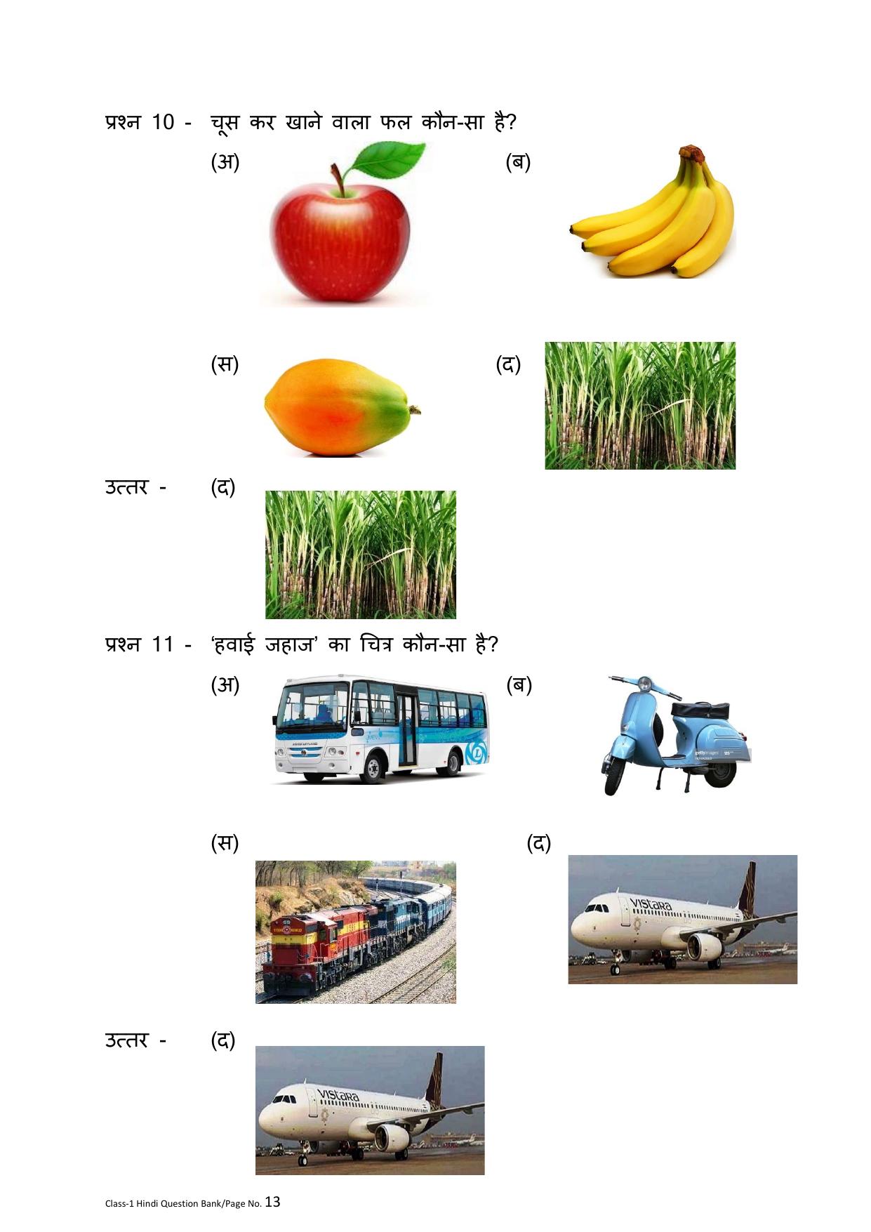 Chhattisgarh Board Class 1 Hindi Question Bank - Page 17