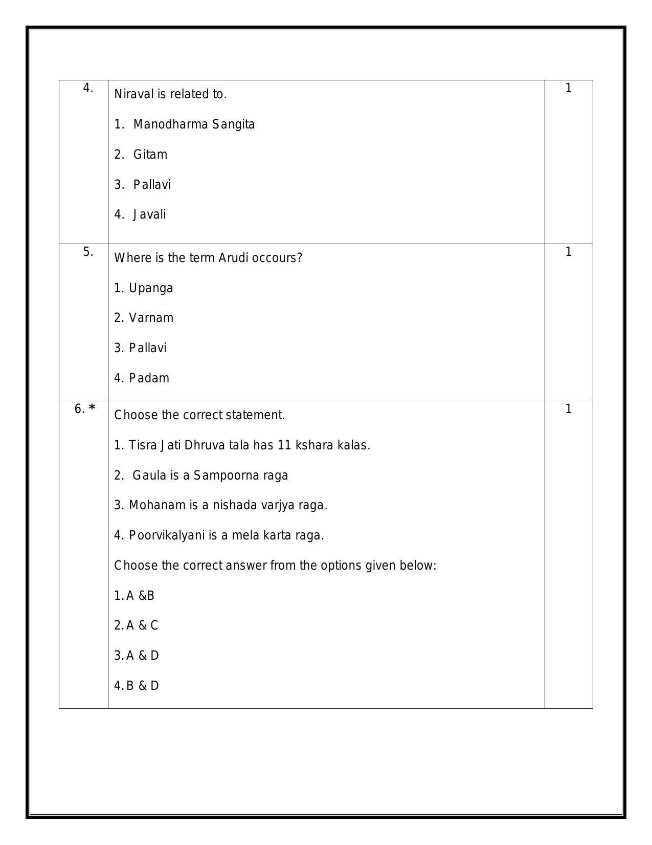 CBSE Class 12 Carnatic Vocal Sample Paper 2024 - Page 2