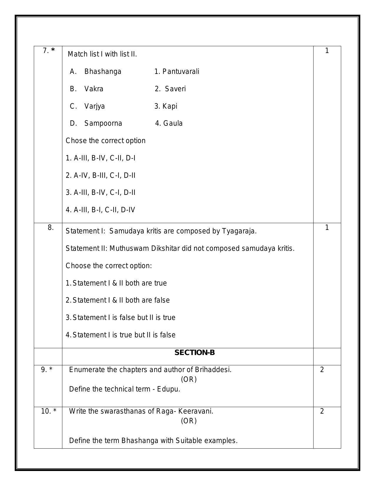 CBSE Class 12 Carnatic Vocal Sample Paper 2024 - Page 3