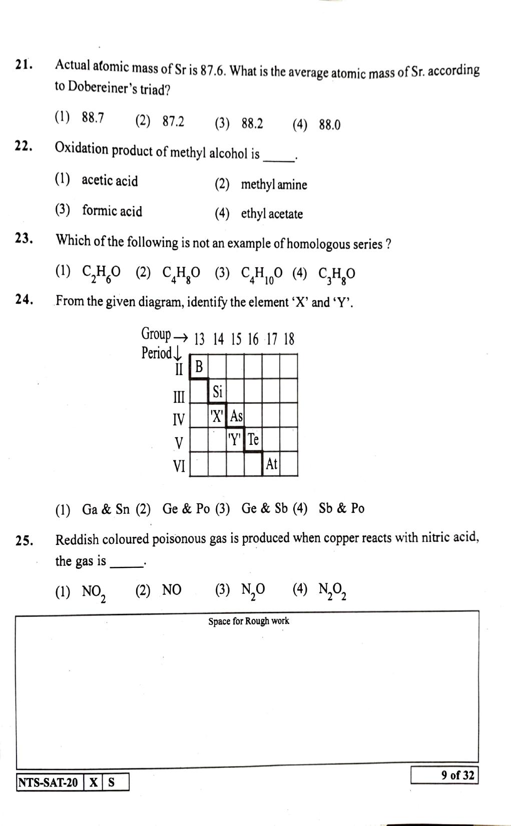 Maharashtra NTSE 2021 English SAT Question Paper - Page 9