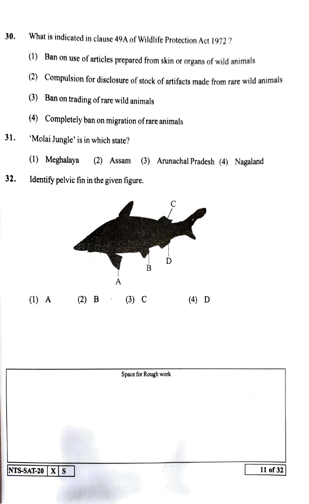 Maharashtra NTSE 2021 English SAT Question Paper - Page 11