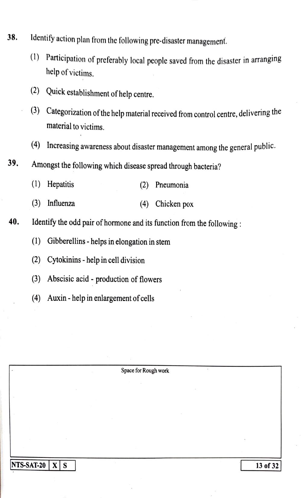 Maharashtra NTSE 2021 English SAT Question Paper - Page 13