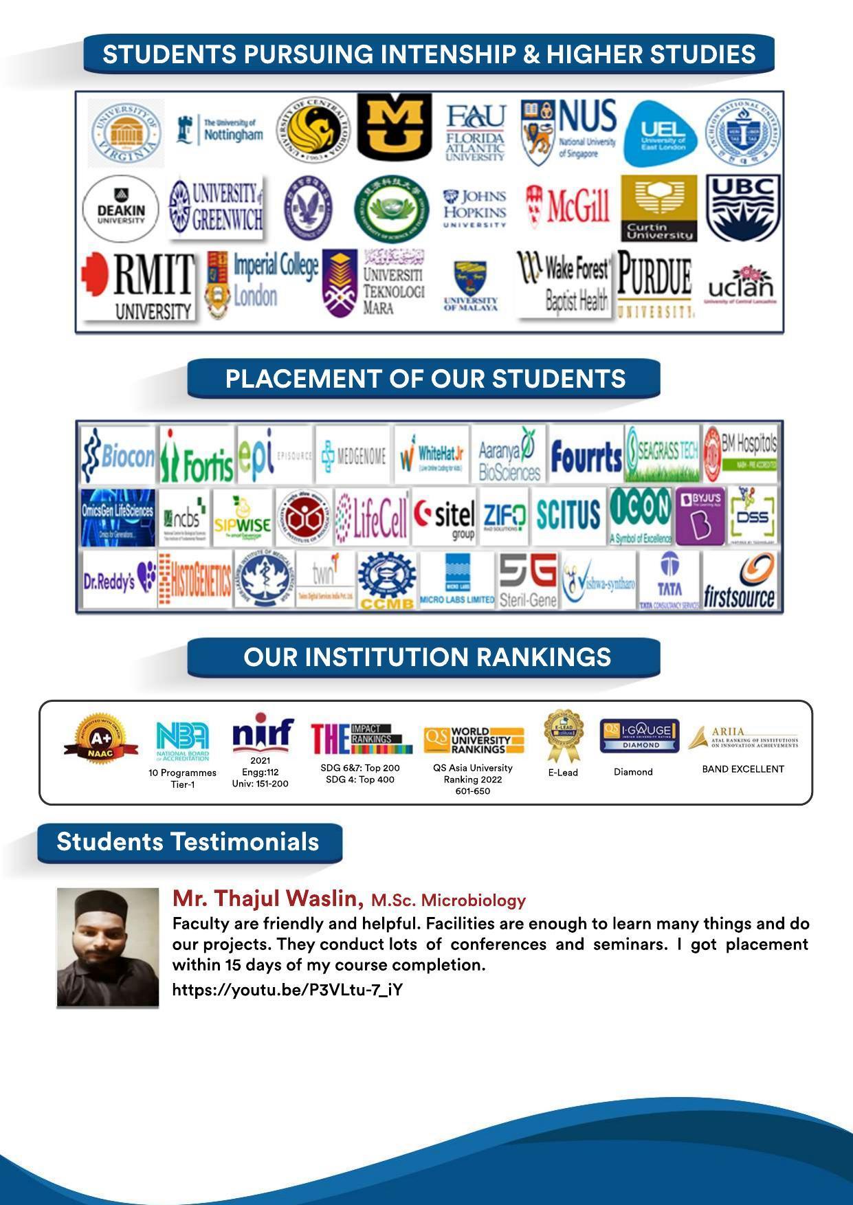 B.S. Abdur Rahman University PG Admission Brochure 2022-23 - Page 4