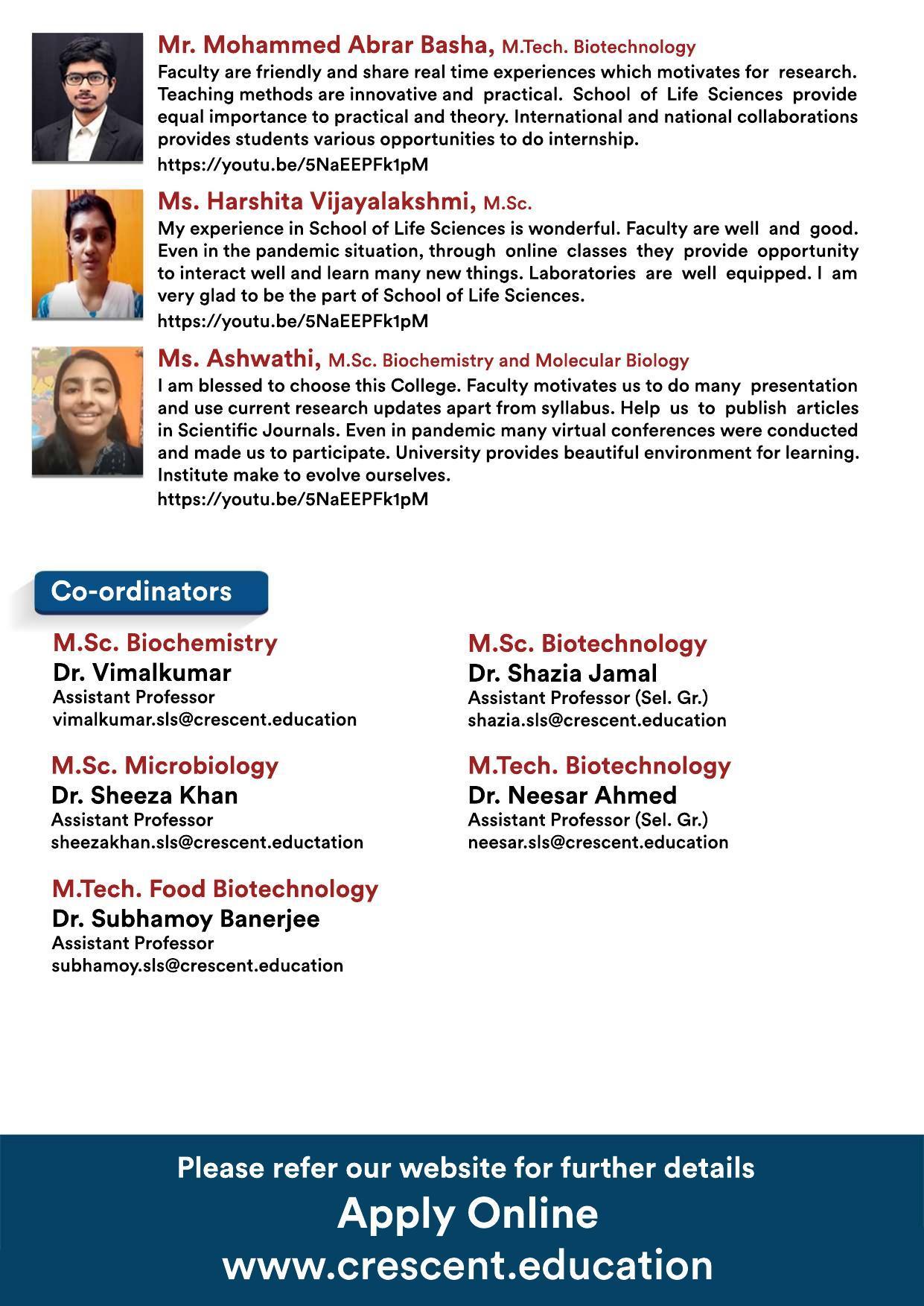 B.S. Abdur Rahman University PG Admission Brochure 2022-23 - Page 5