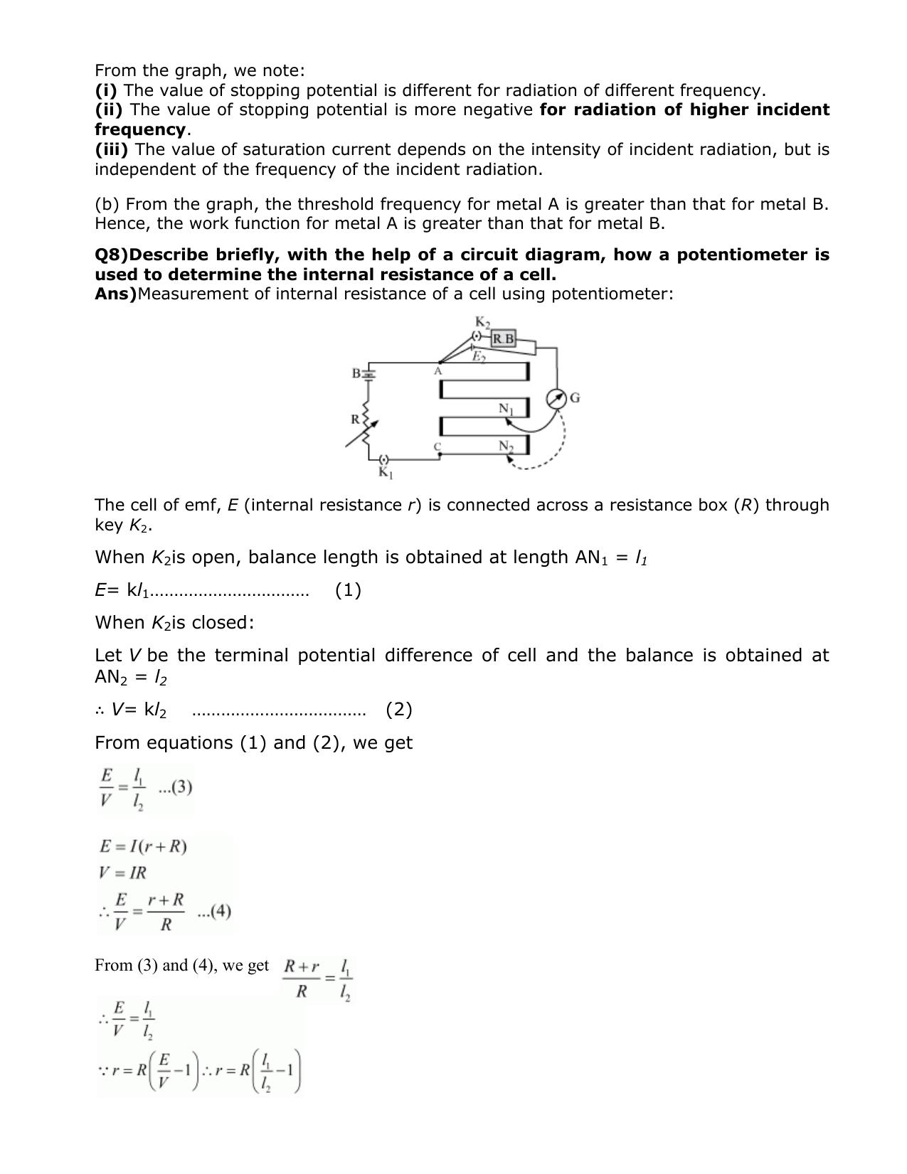 CBSE Class 12 Physics Long Answer Question Bank 1 – Download Important Long Answer Questions - Page 8