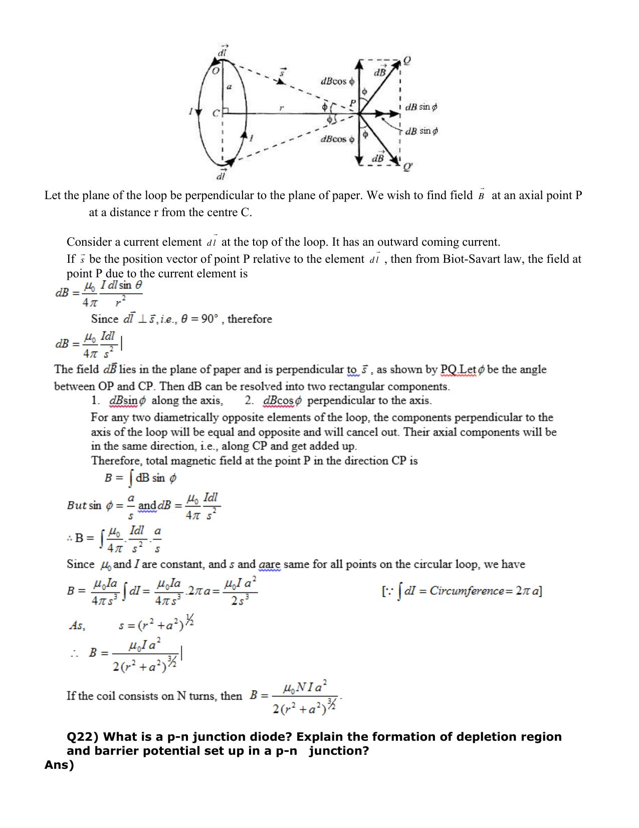CBSE Class 12 Physics Long Answer Question Bank 1 – Download Important Long Answer Questions - Page 20