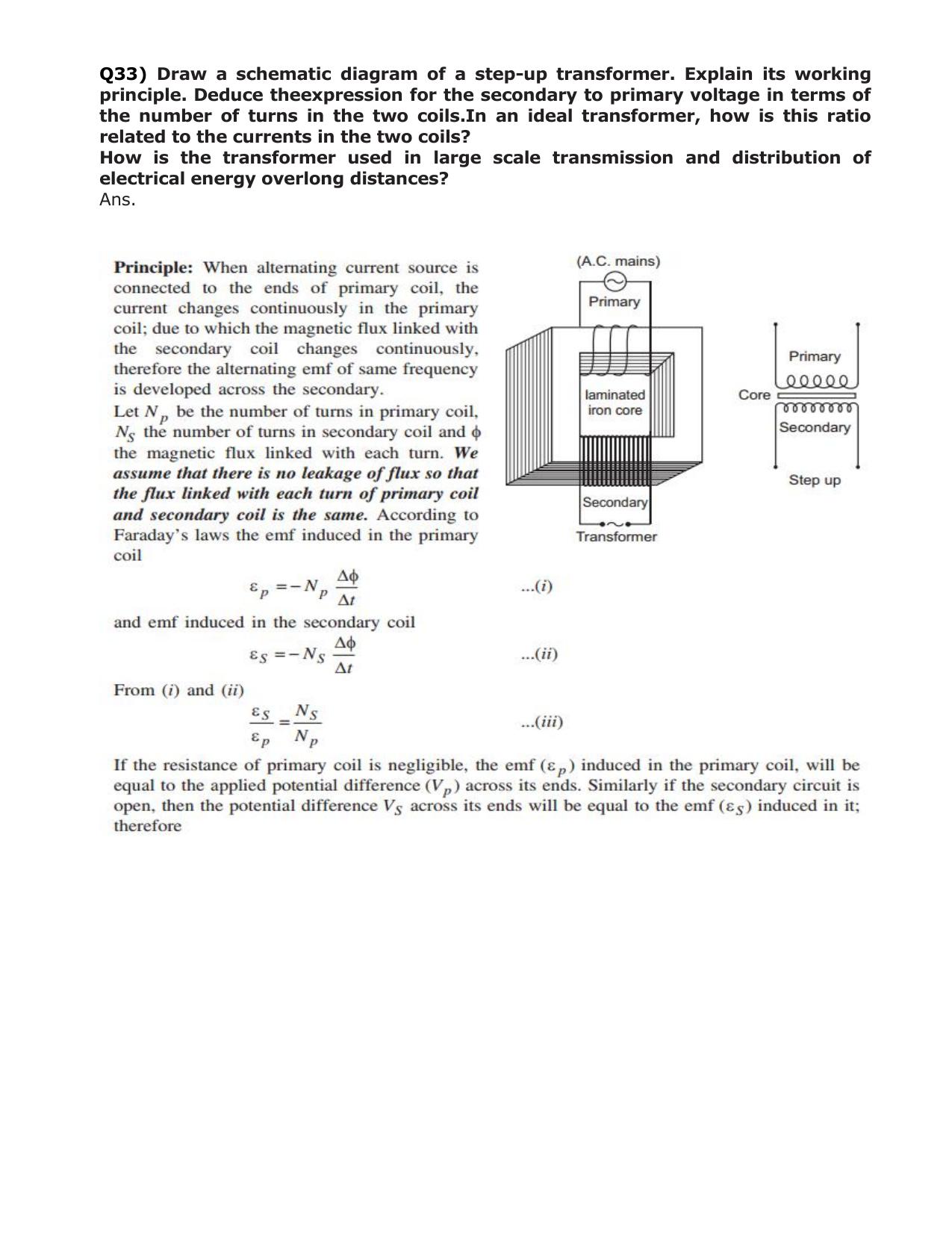 CBSE Class 12 Physics Long Answer Question Bank 1 – Download Important Long Answer Questions - Page 33