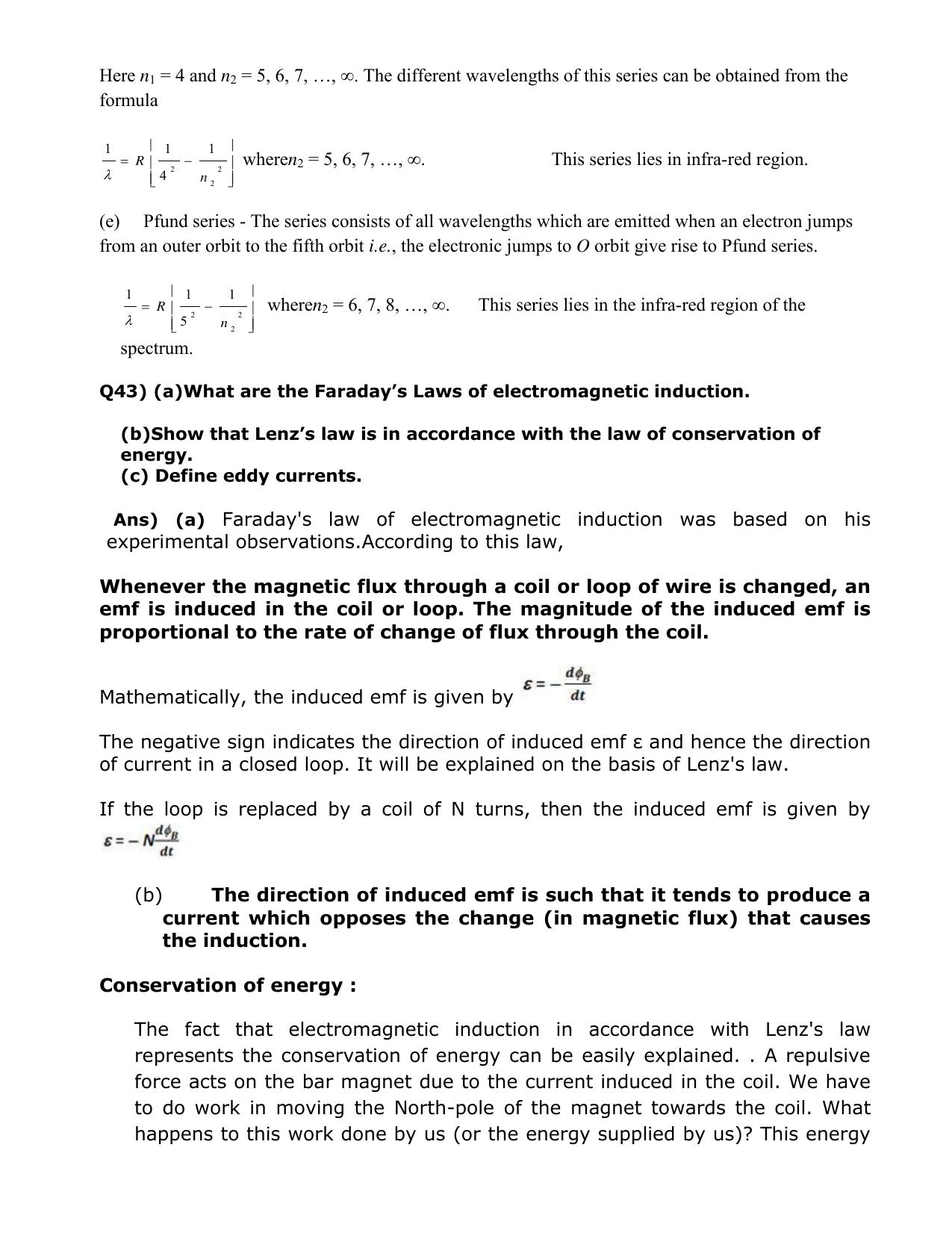 CBSE Class 12 Physics Long Answer Question Bank 1 – Download Important Long Answer Questions - Page 43