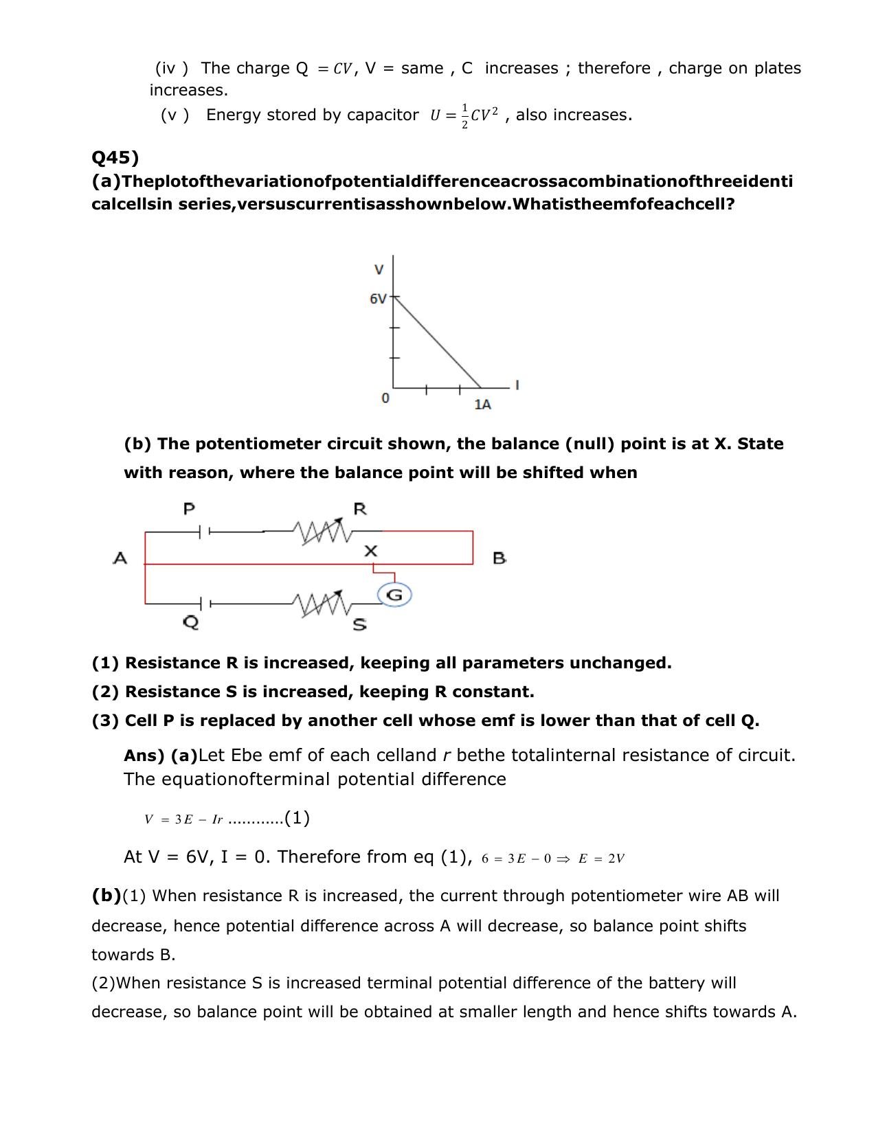 CBSE Class 12 Physics Long Answer Question Bank 1 – Download Important Long Answer Questions - Page 45