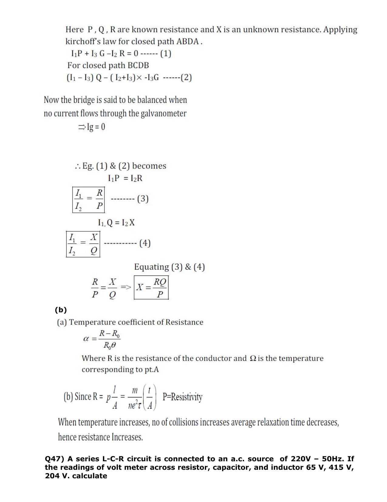 CBSE Class 12 Physics Long Answer Question Bank 1 – Download Important Long Answer Questions - Page 47