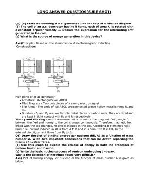 CBSE Class 12 Physics Long Answer Question Bank 1 – Download Important Long Answer Questions