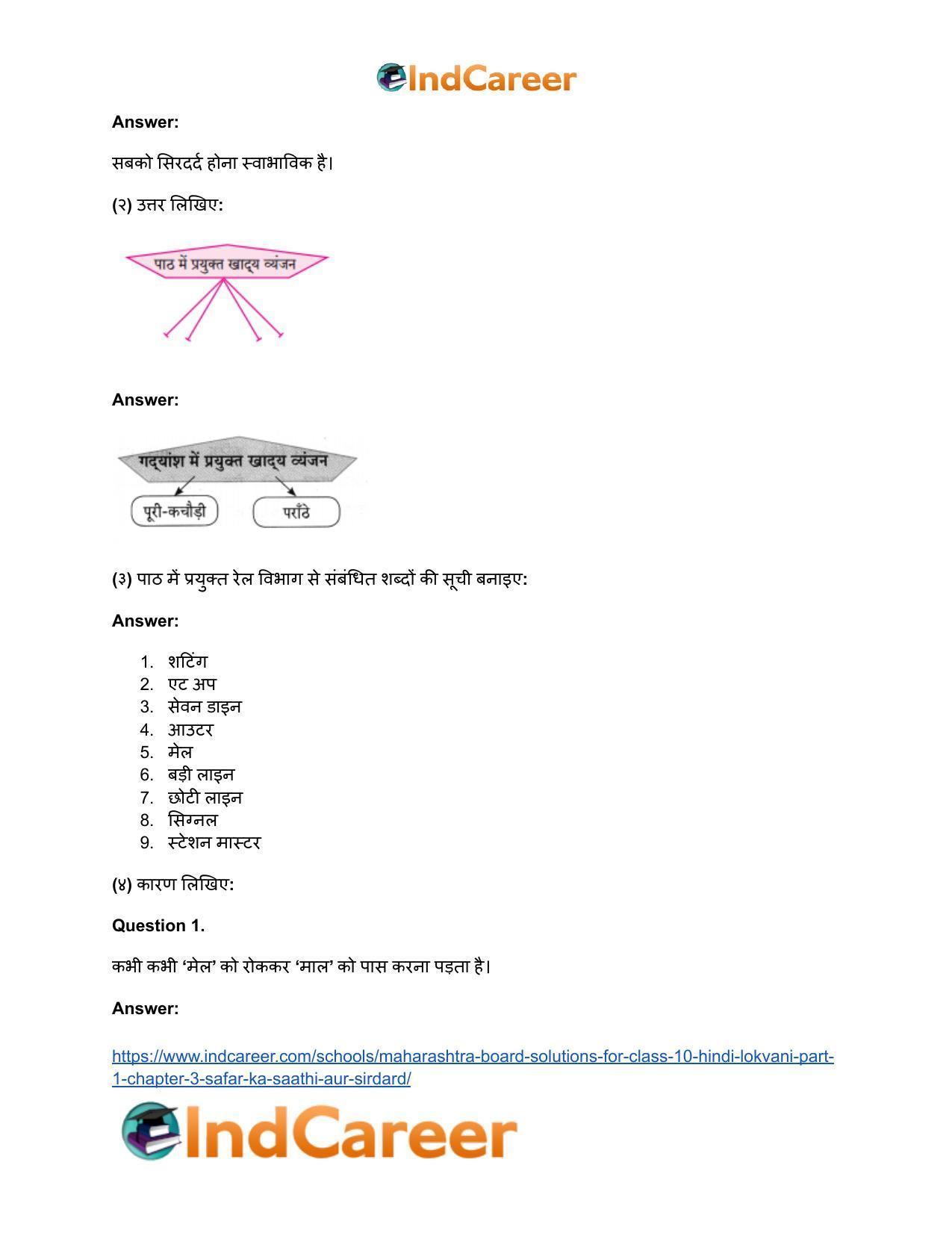 Maharashtra Board Solutions for Class 10- Hindi Lokvani (Part 1): Chapter 3- सफर का साथी और सिरदर्द - Page 3