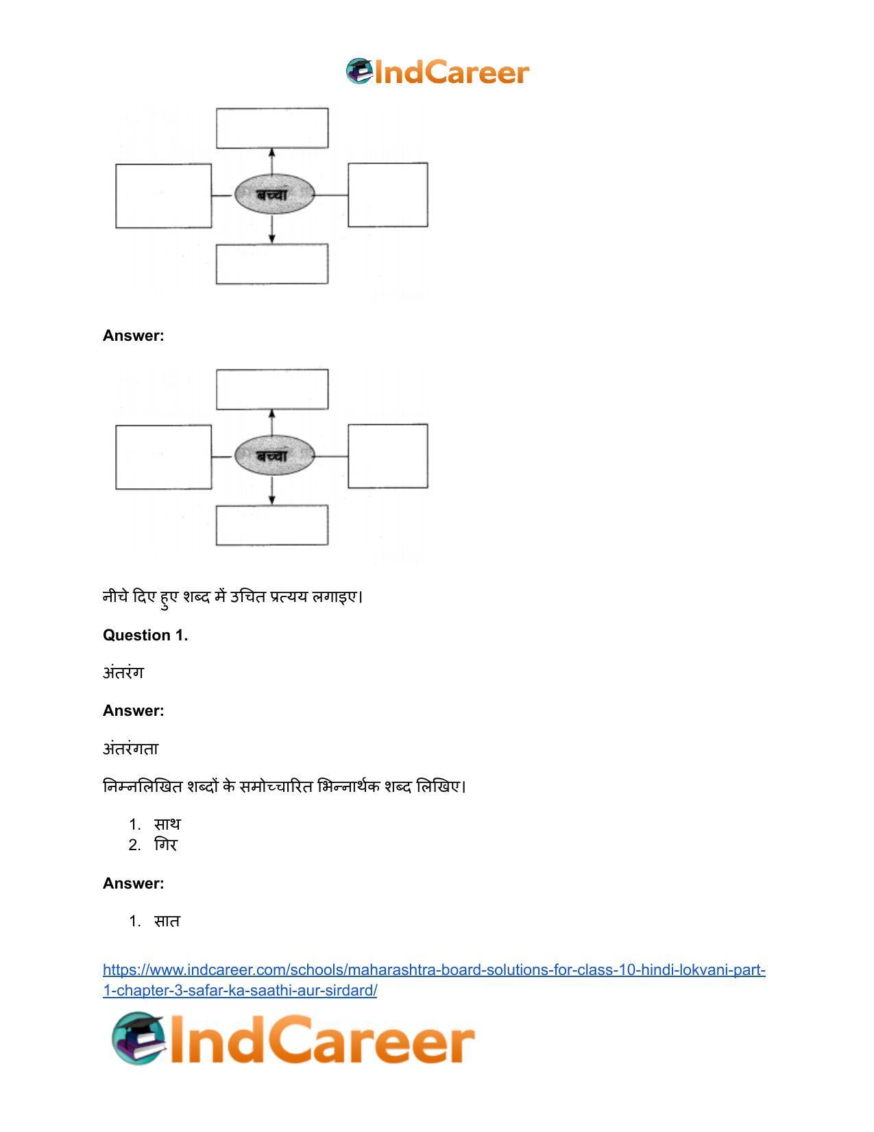 Maharashtra Board Solutions for Class 10- Hindi Lokvani (Part 1): Chapter 3- सफर का साथी और सिरदर्द - Page 13