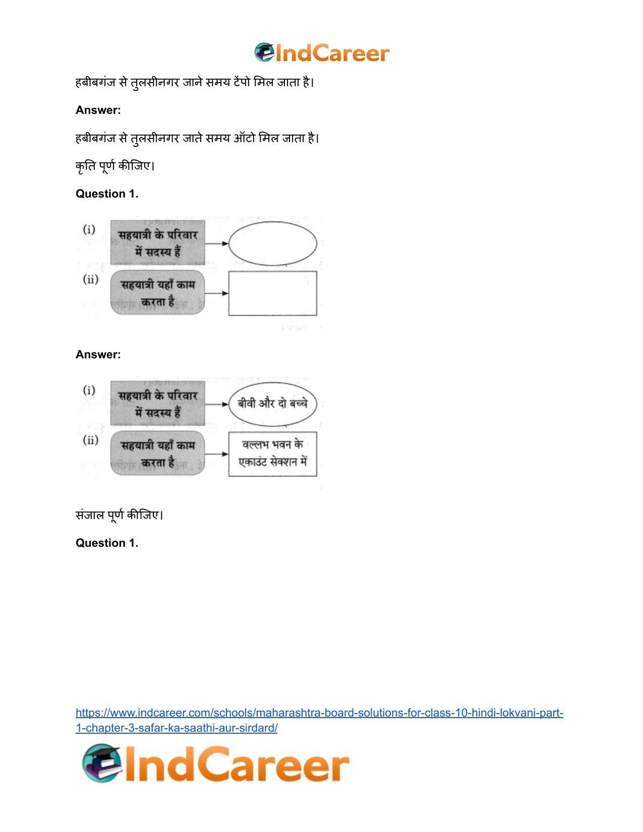 Maharashtra Board Solutions for Class 10- Hindi Lokvani (Part 1): Chapter 3- सफर का साथी और सिरदर्द - Page 23