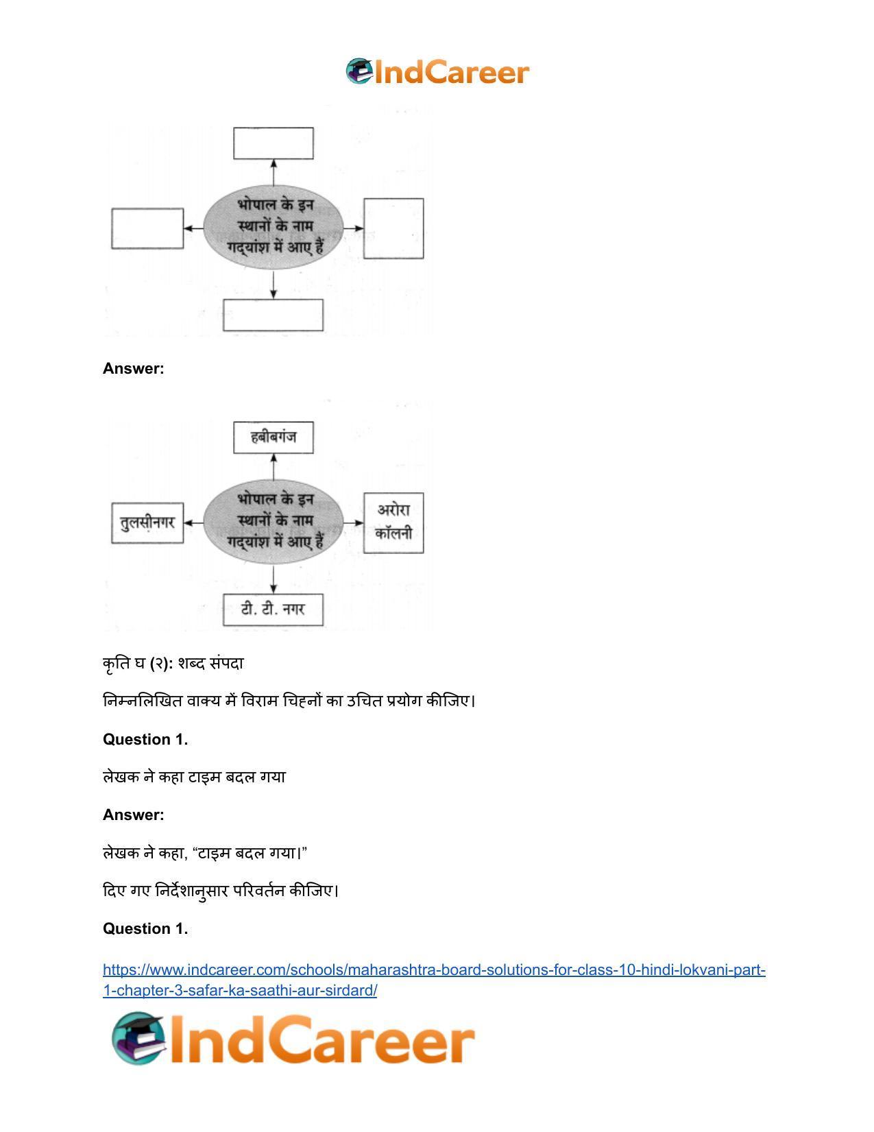 Maharashtra Board Solutions for Class 10- Hindi Lokvani (Part 1): Chapter 3- सफर का साथी और सिरदर्द - Page 24