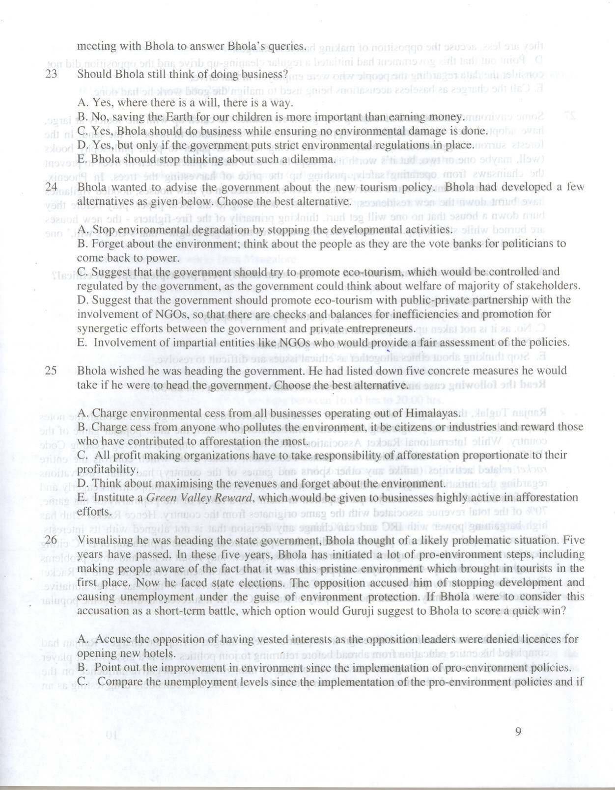 XAT 2010 Question Papers - Page 10