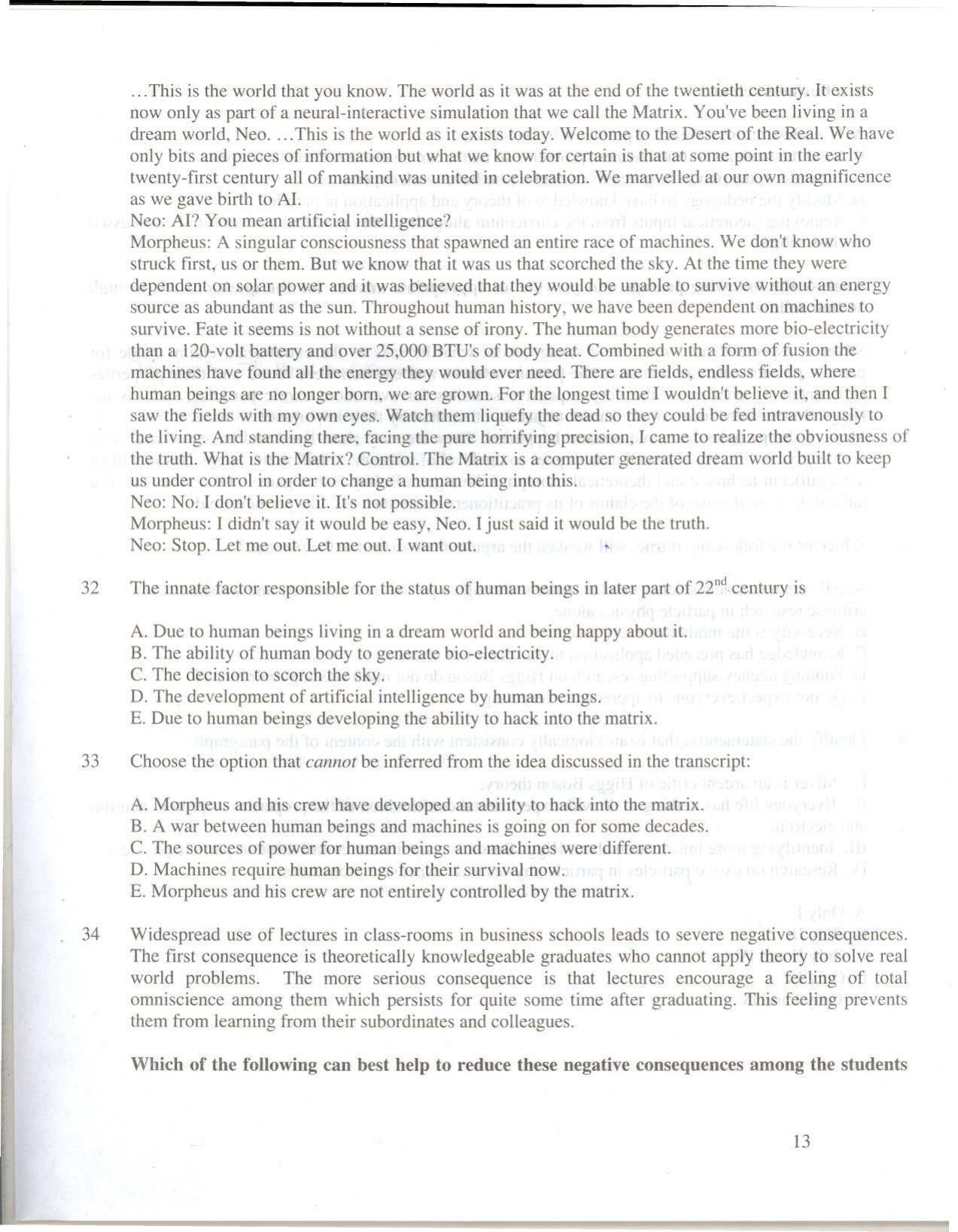 XAT 2010 Question Papers - Page 14