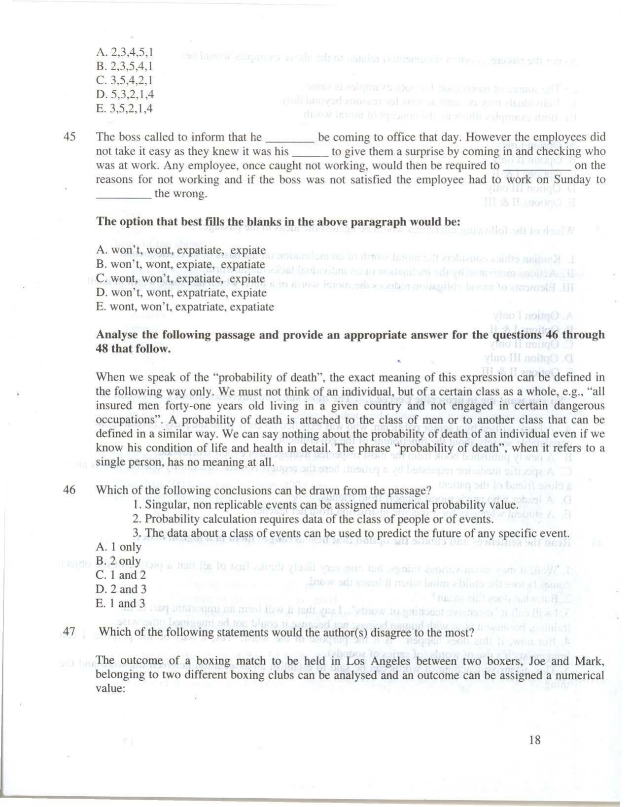 XAT 2010 Question Papers - Page 19