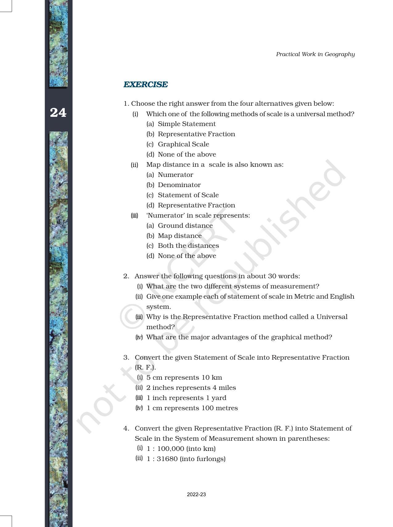 NCERT Book for Class 11 Geography (Part-III) Chapter 2 Map Scale - Page 8