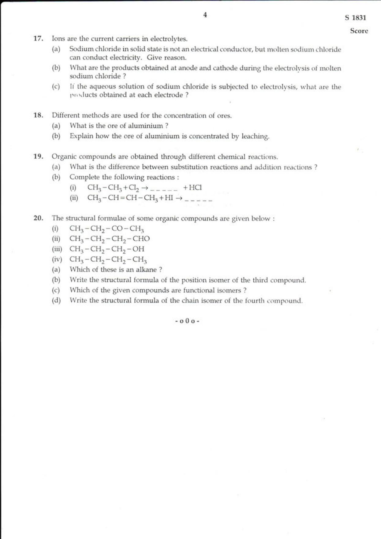 Kerala SSLC 2018 Chemistry (EM) Question Paper - Page 4
