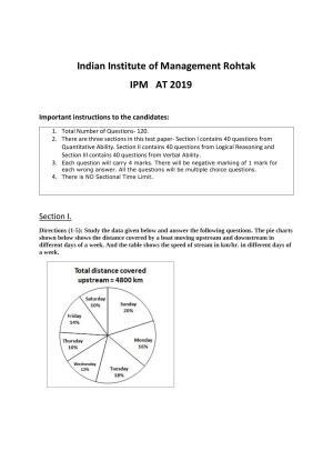 IIM Rohtak IPM Sample Paper