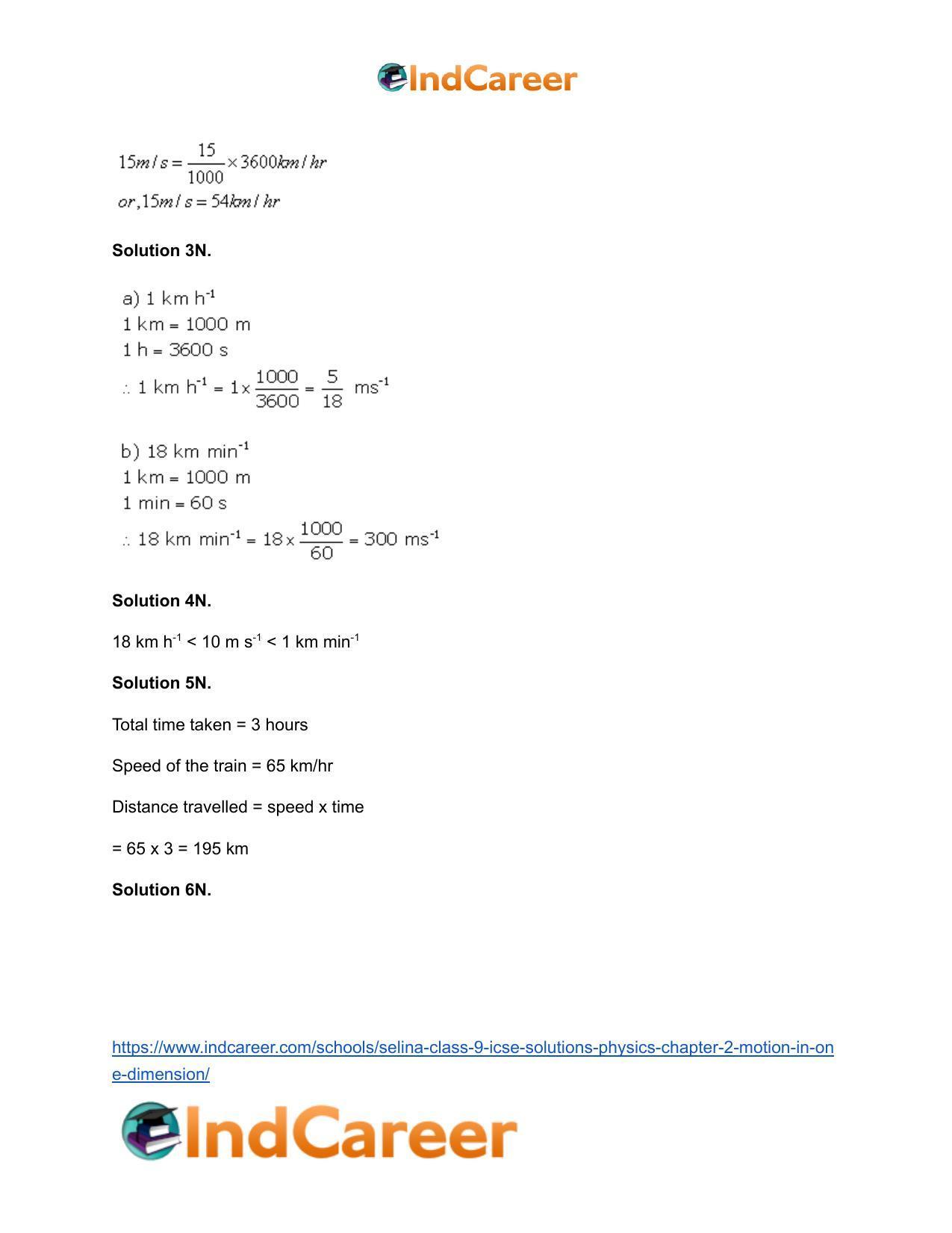 Selina Class 9 ICSE Solutions Physics : Chapter 2- Motion in One Dimension - Page 8