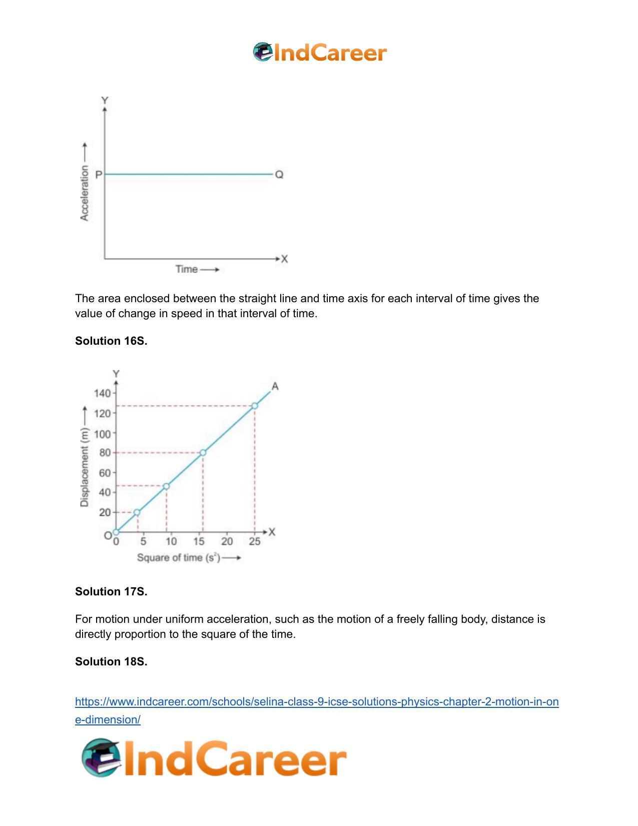 Selina Class 9 ICSE Solutions Physics : Chapter 2- Motion in One Dimension - Page 17