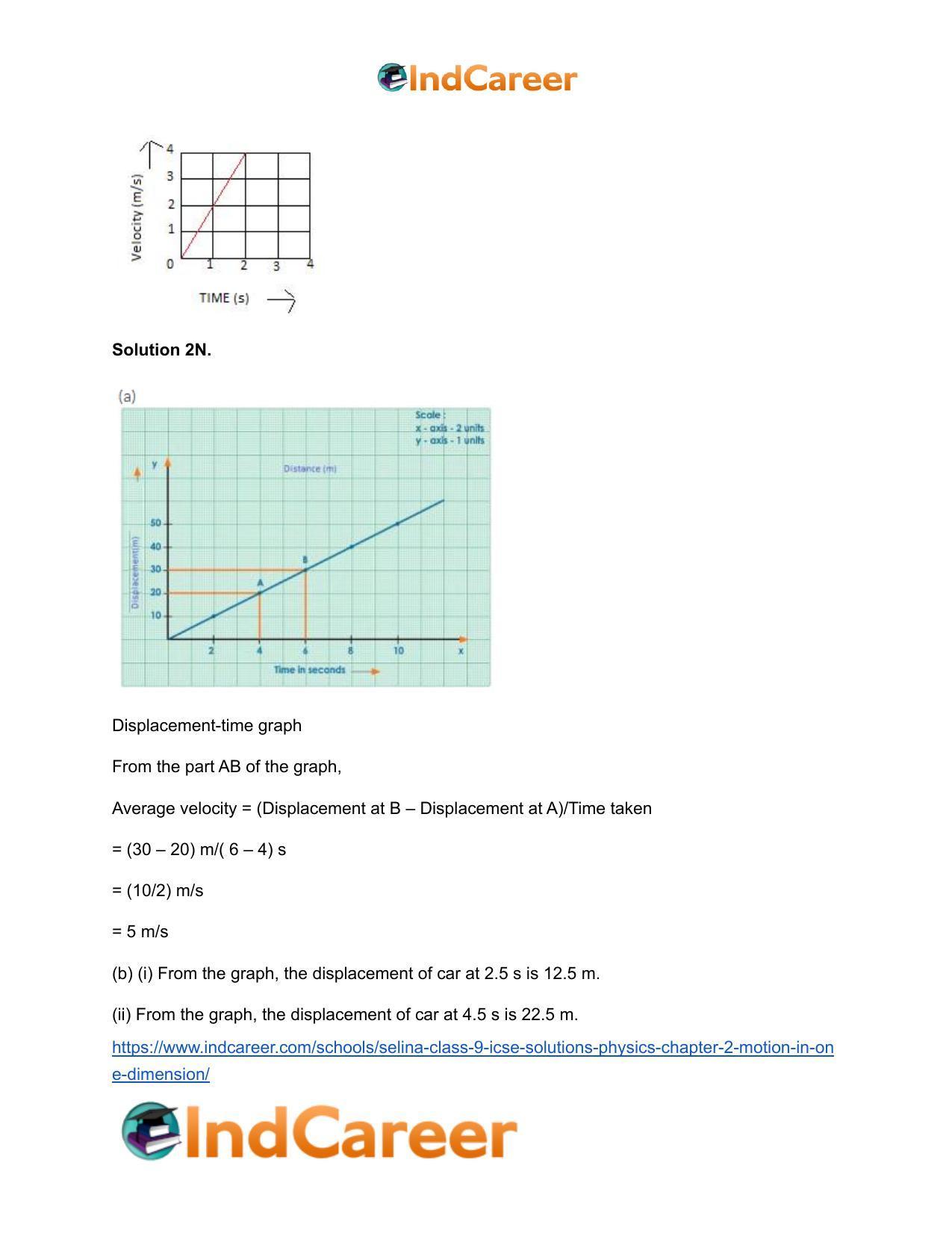 Selina Class 9 ICSE Solutions Physics : Chapter 2- Motion in One Dimension - Page 19