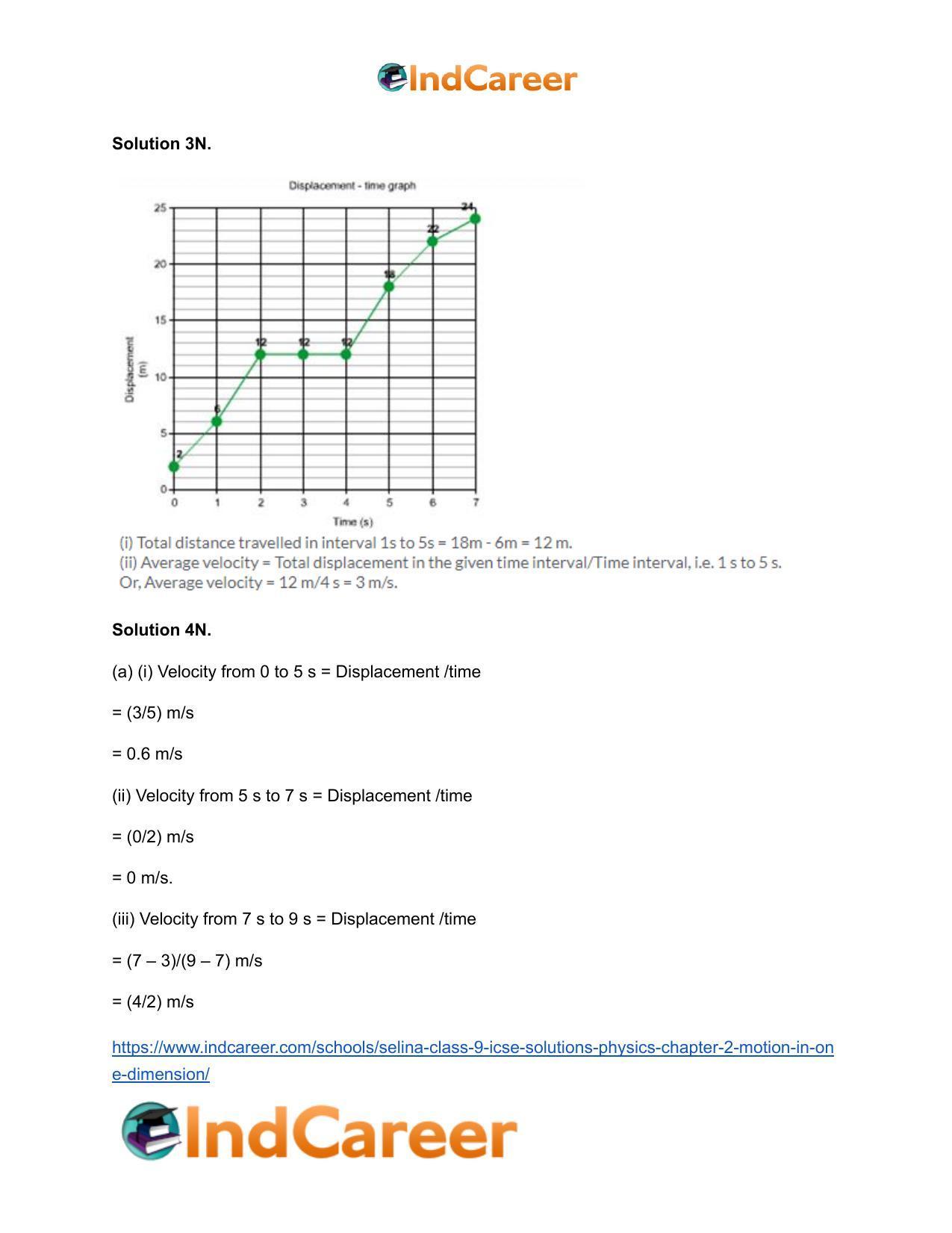 Selina Class 9 ICSE Solutions Physics : Chapter 2- Motion in One Dimension - Page 20