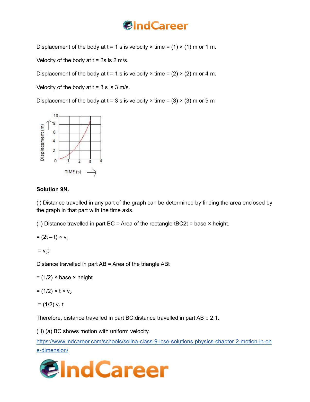 Selina Class 9 ICSE Solutions Physics : Chapter 2- Motion in One Dimension - Page 23