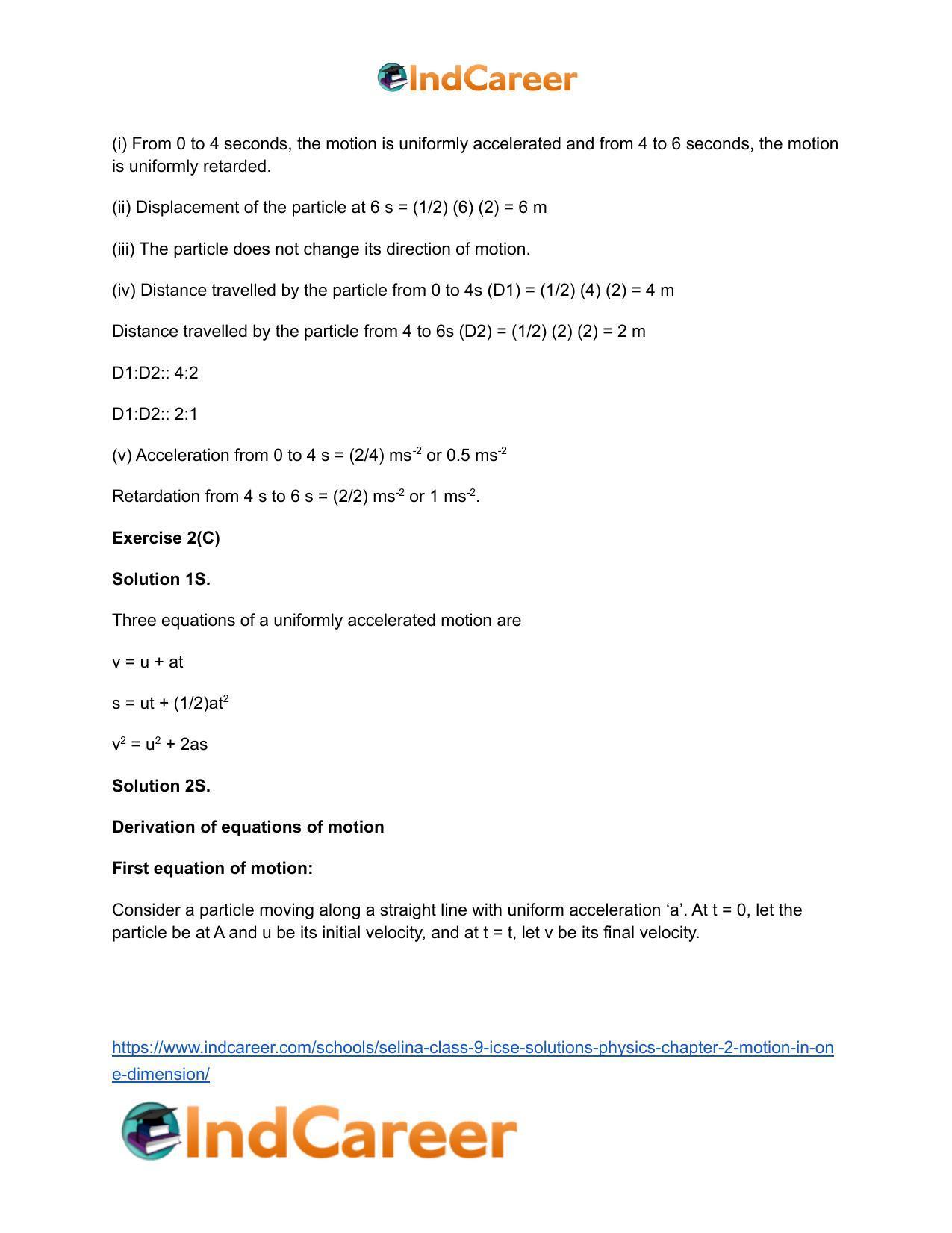 Selina Class 9 ICSE Solutions Physics : Chapter 2- Motion in One Dimension - Page 26