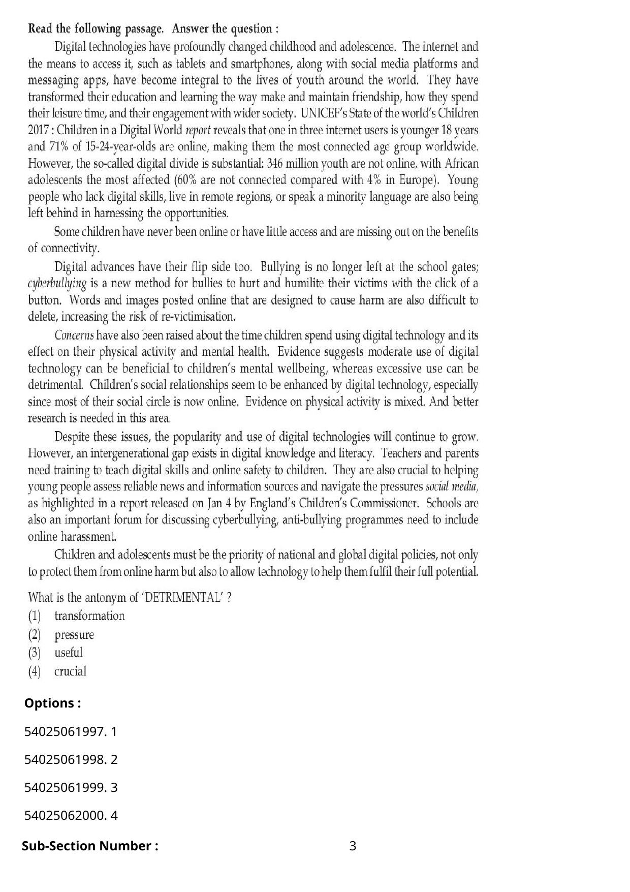 CUET 2023 English-Sanskrit Shift 2 Question Papers - Page 21
