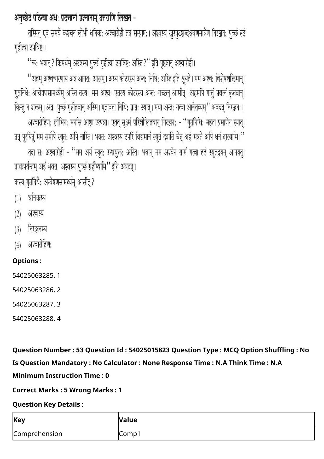 CUET 2023 English-Sanskrit Shift 2 Question Papers - Page 59
