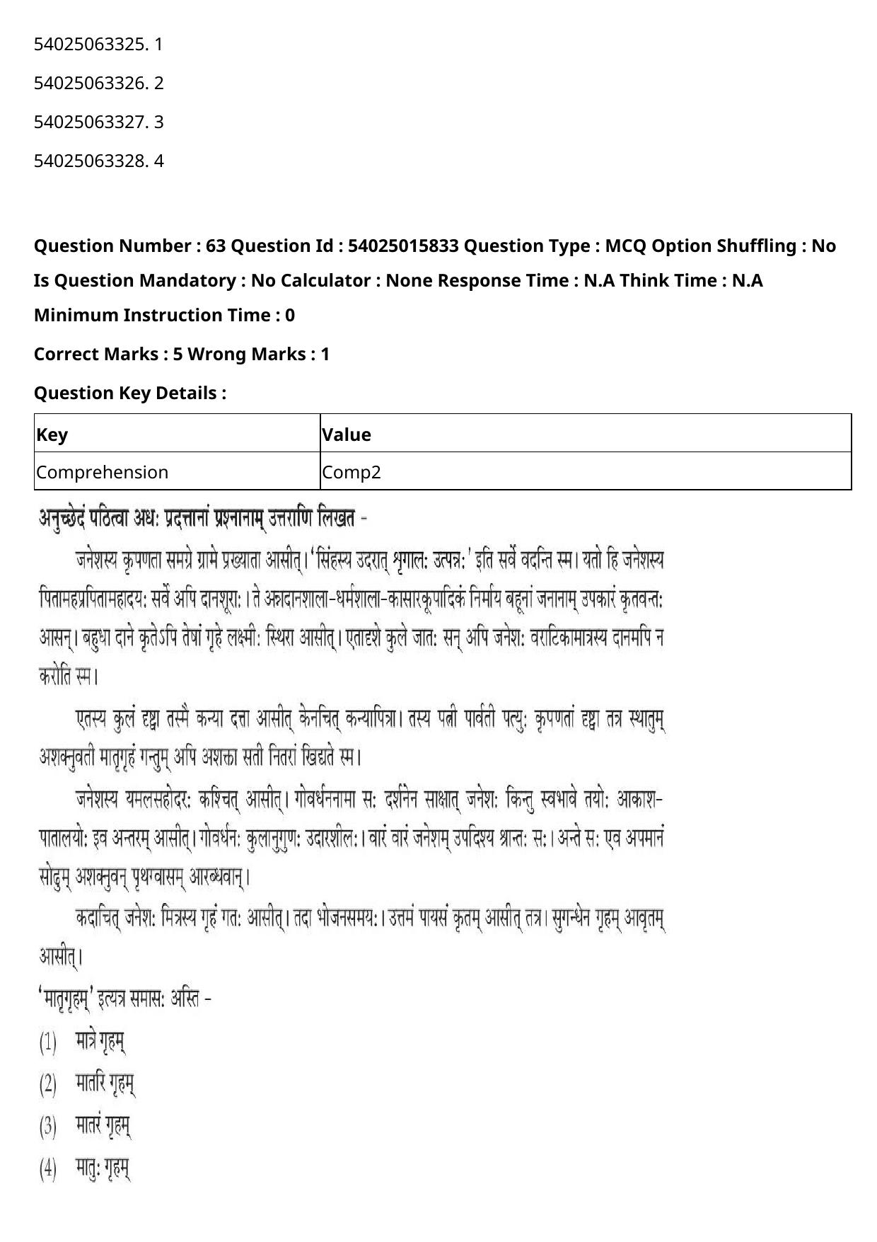 CUET 2023 English-Sanskrit Shift 2 Question Papers - Page 71