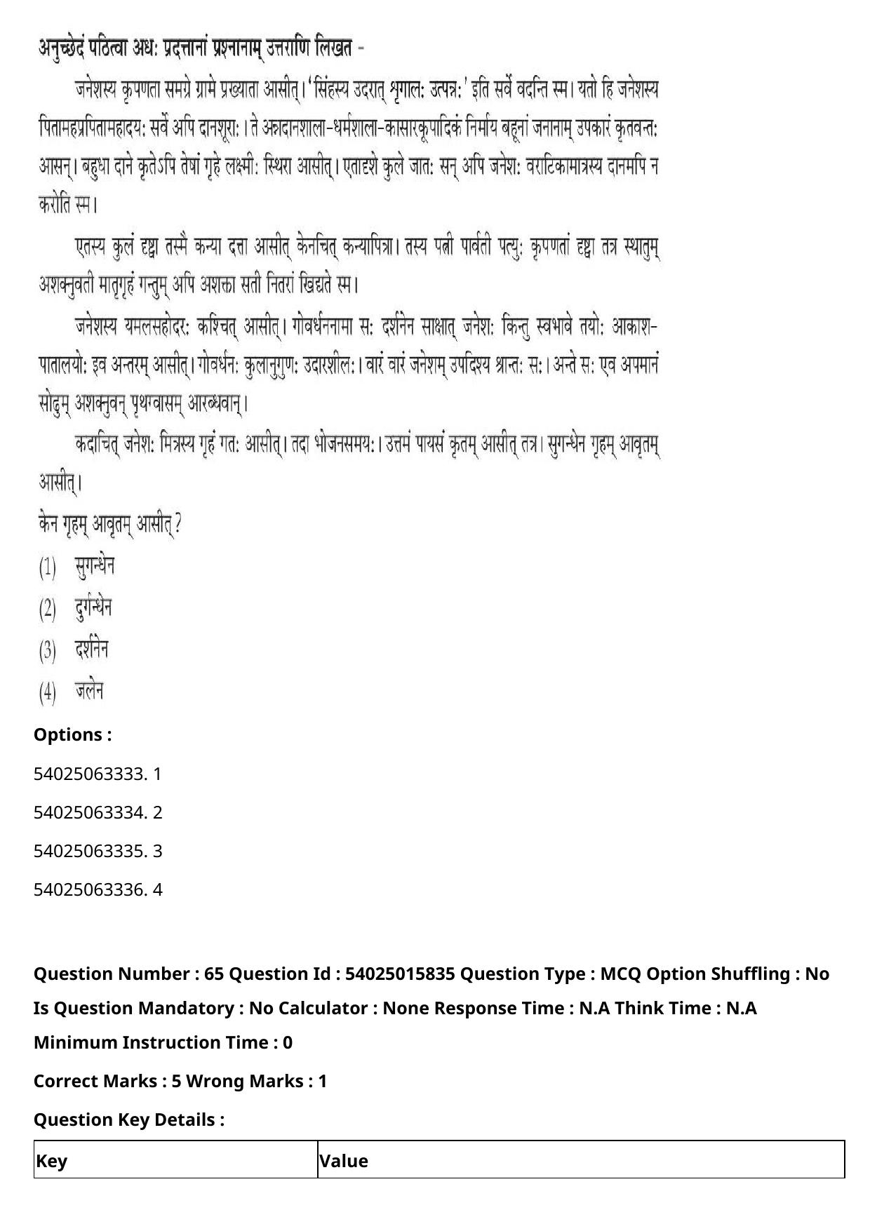 CUET 2023 English-Sanskrit Shift 2 Question Papers - Page 73