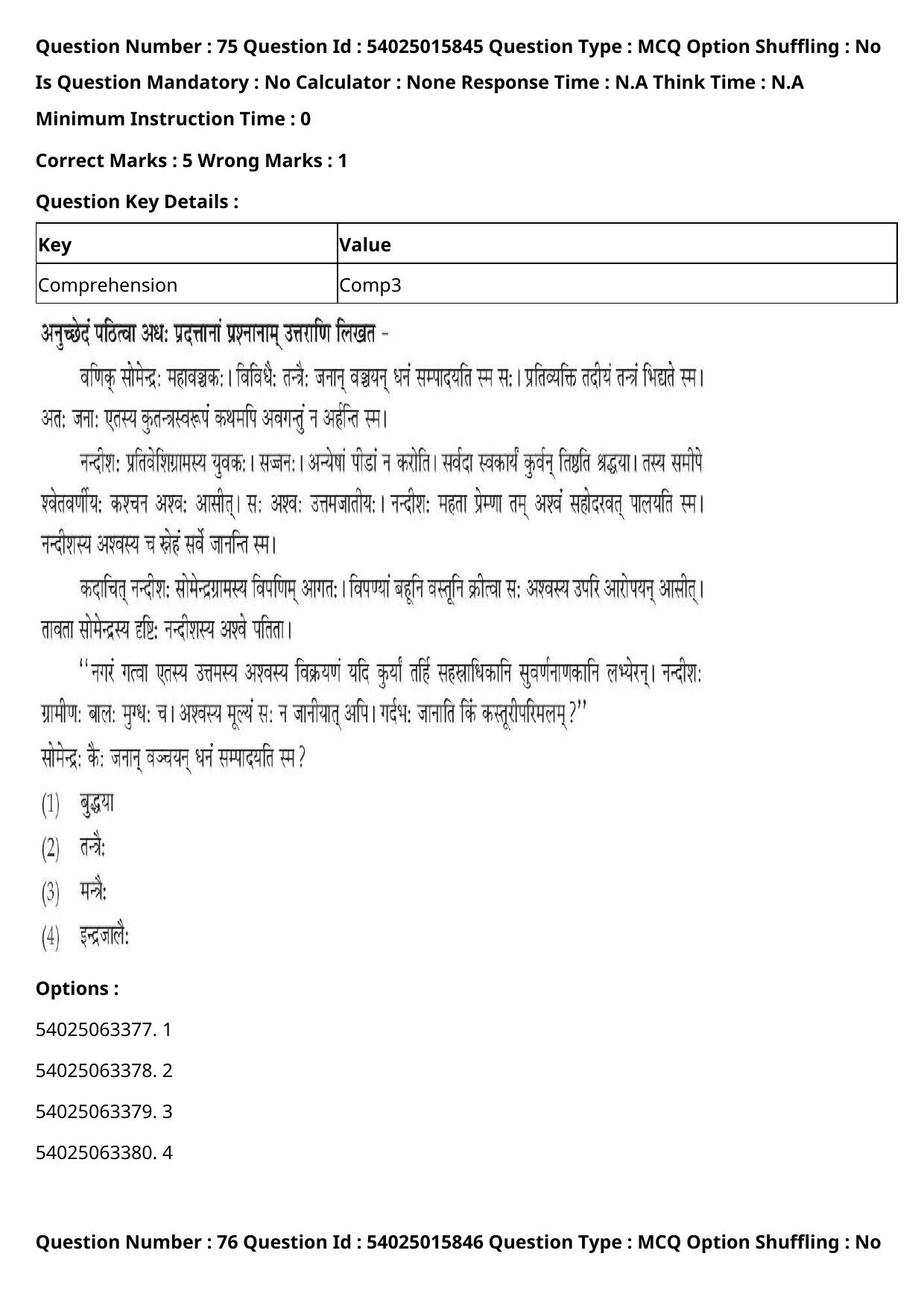 CUET 2023 English-Sanskrit Shift 2 Question Papers - Page 86