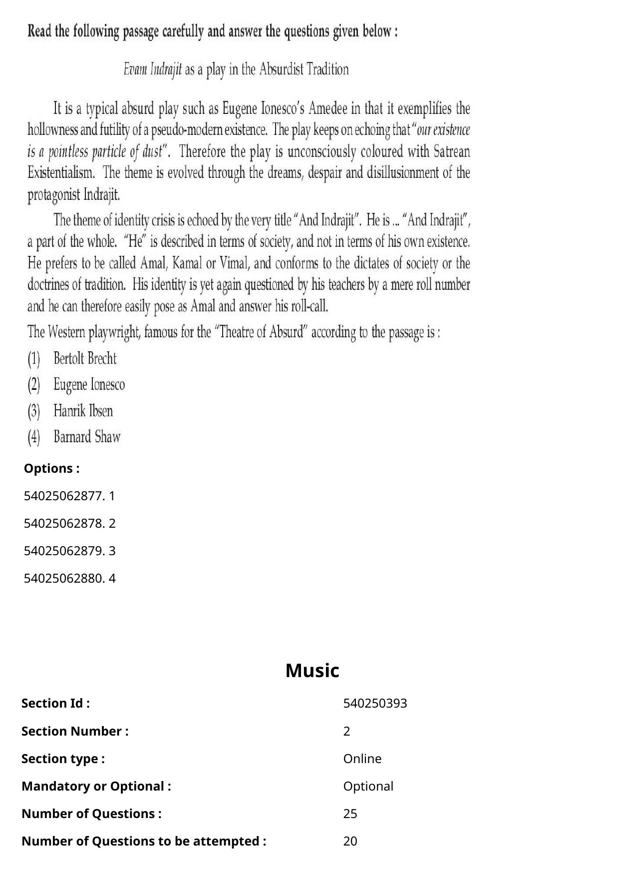 CUET 2023 English-Sanskrit Shift 2 Question Papers - Page 173