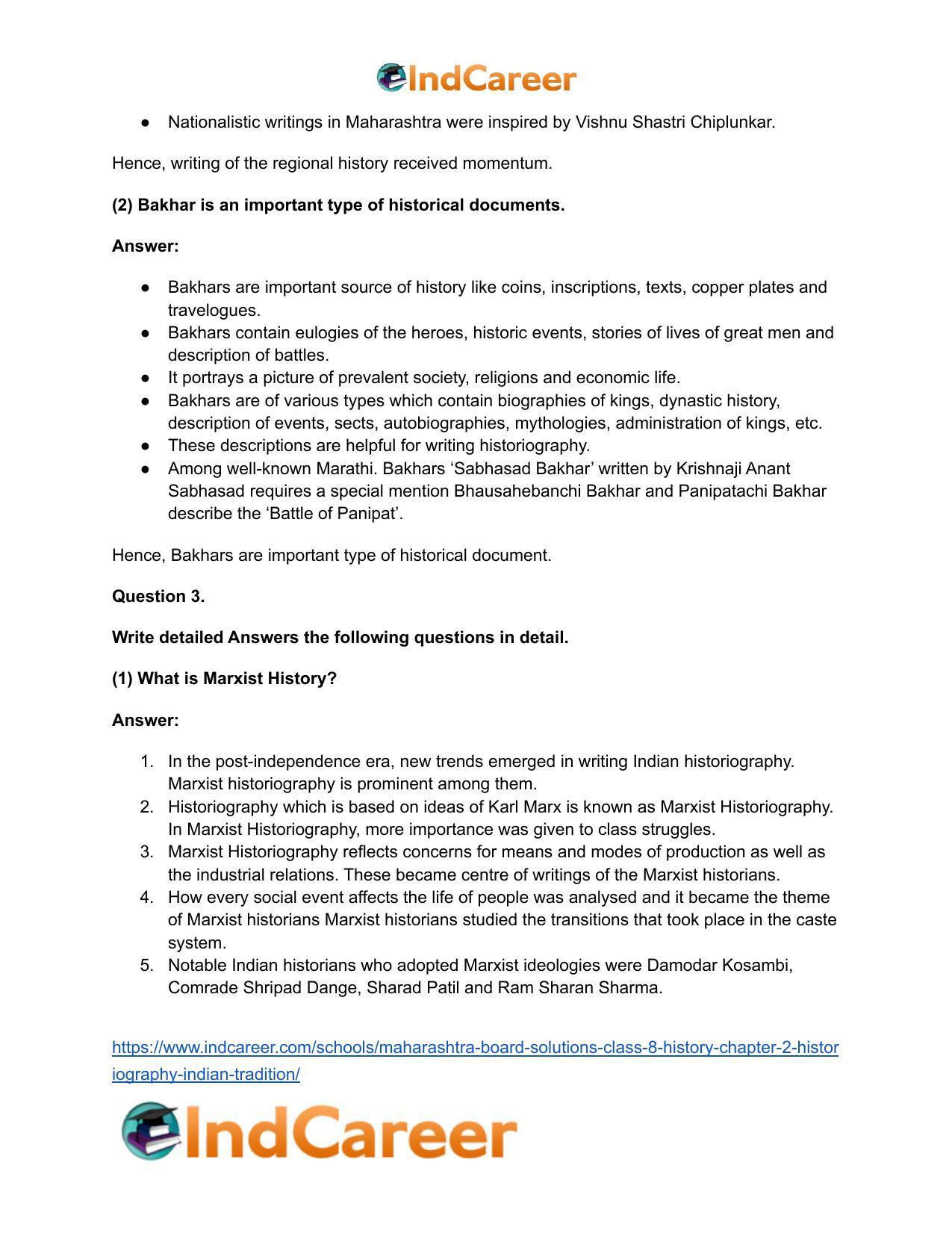 Maharashtra Board Solutions Class 8-History: Chapter 2- Historiography Indian Tradition - Page 4