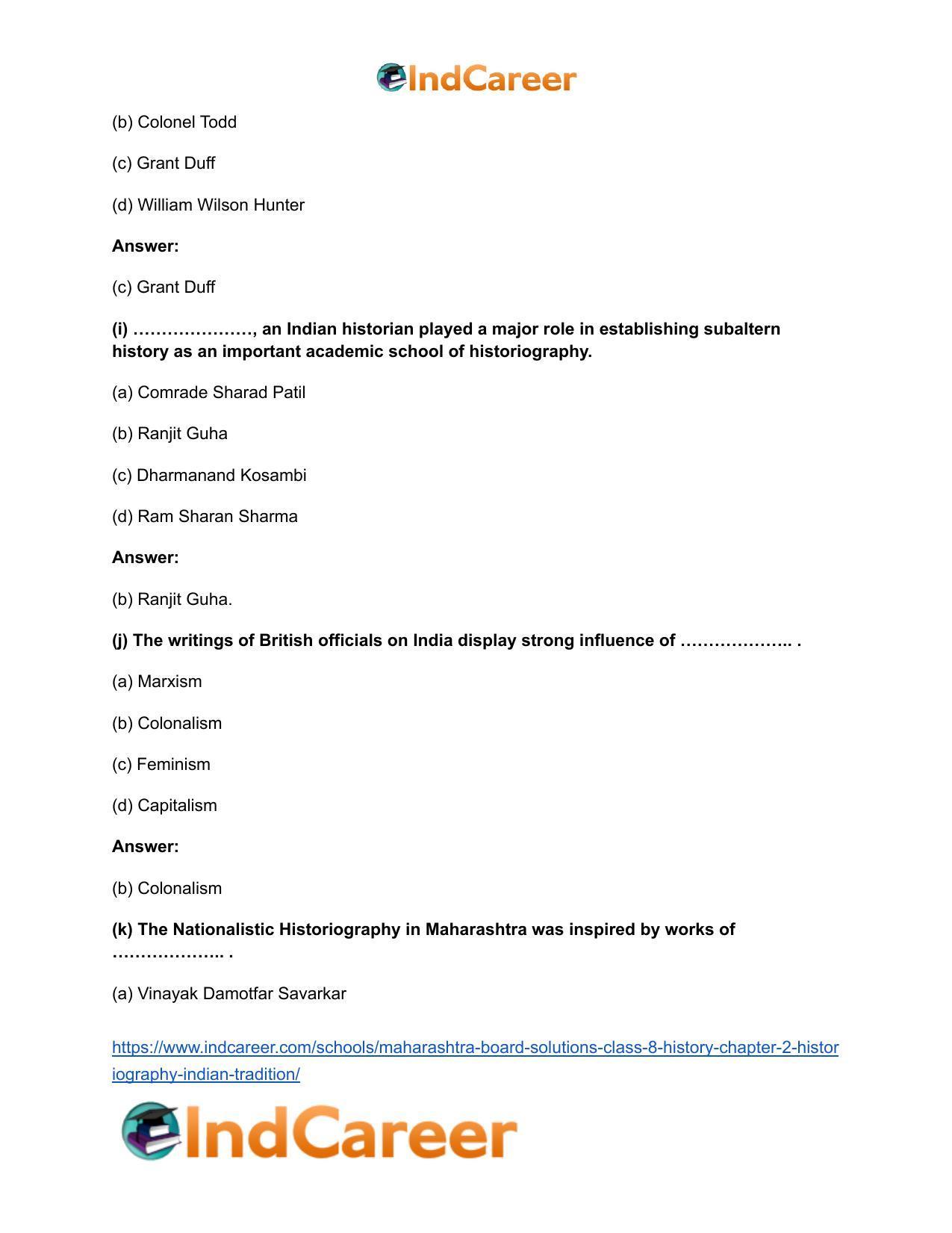 Maharashtra Board Solutions Class 8-History: Chapter 2- Historiography Indian Tradition - Page 12