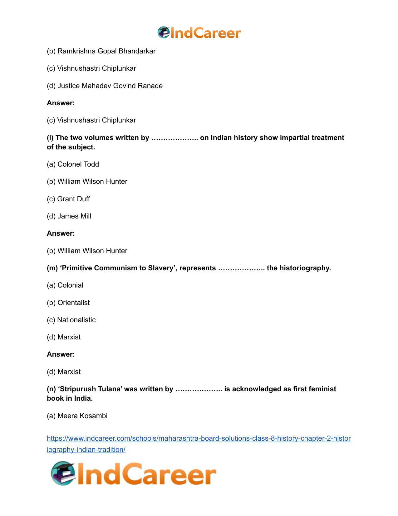 Maharashtra Board Solutions Class 8-History: Chapter 2- Historiography Indian Tradition - Page 13