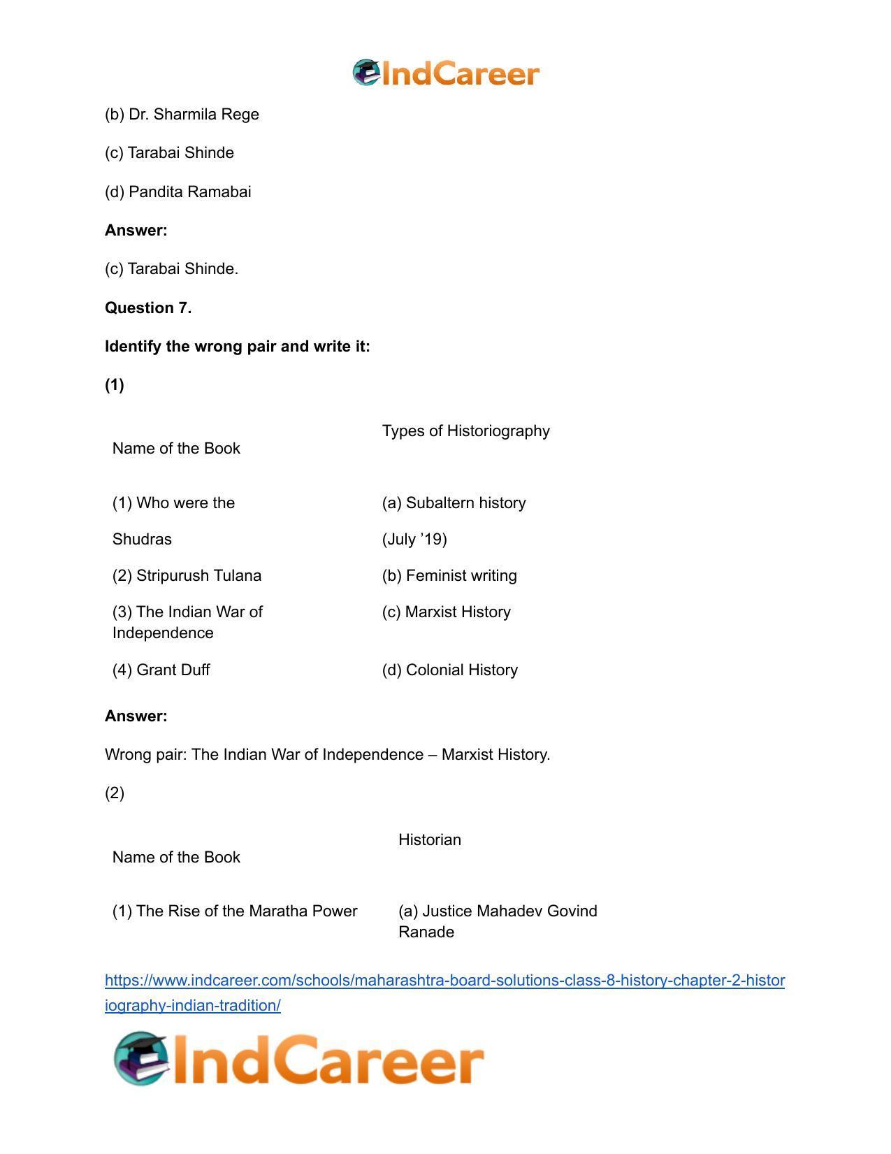 Maharashtra Board Solutions Class 8-History: Chapter 2- Historiography Indian Tradition - Page 14