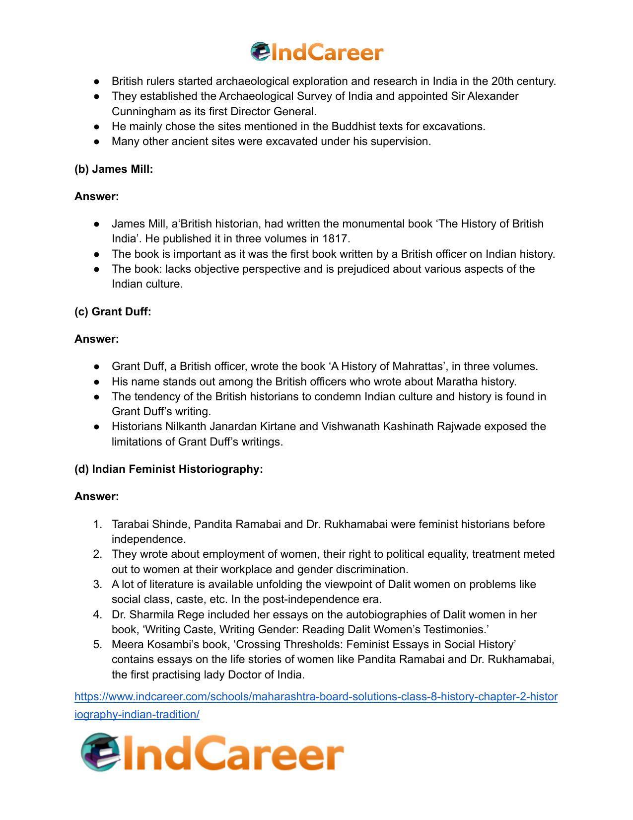 Maharashtra Board Solutions Class 8-History: Chapter 2- Historiography Indian Tradition - Page 19