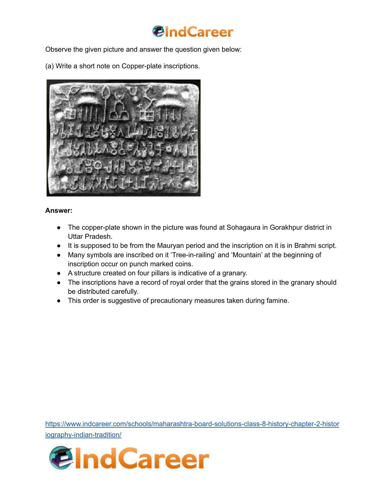 Maharashtra Board Solutions Class 8-History: Chapter 2- Historiography Indian Tradition - Page 25