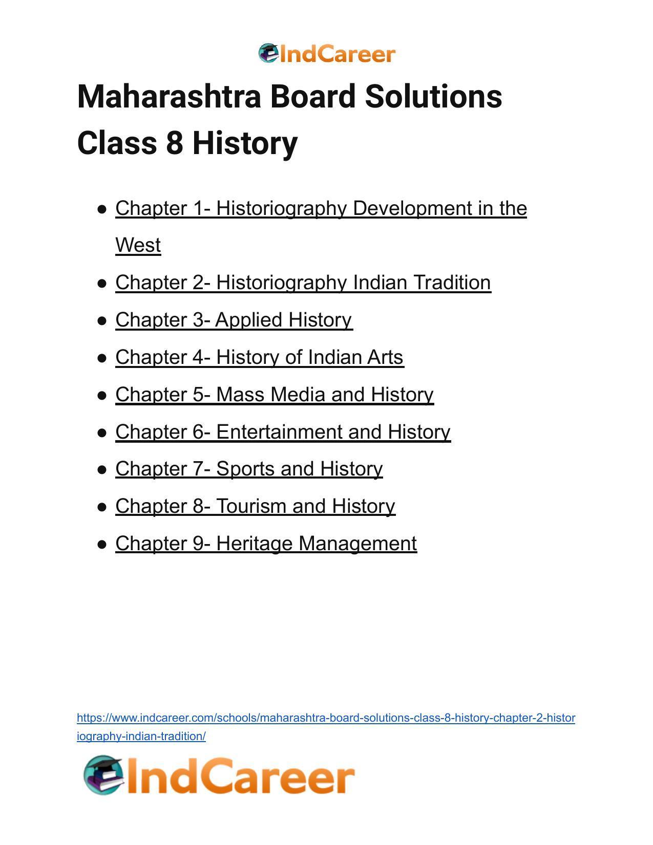 Maharashtra Board Solutions Class 8-History: Chapter 2- Historiography Indian Tradition - Page 27
