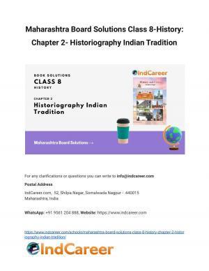 Maharashtra Board Solutions Class 8-History: Chapter 2- Historiography Indian Tradition