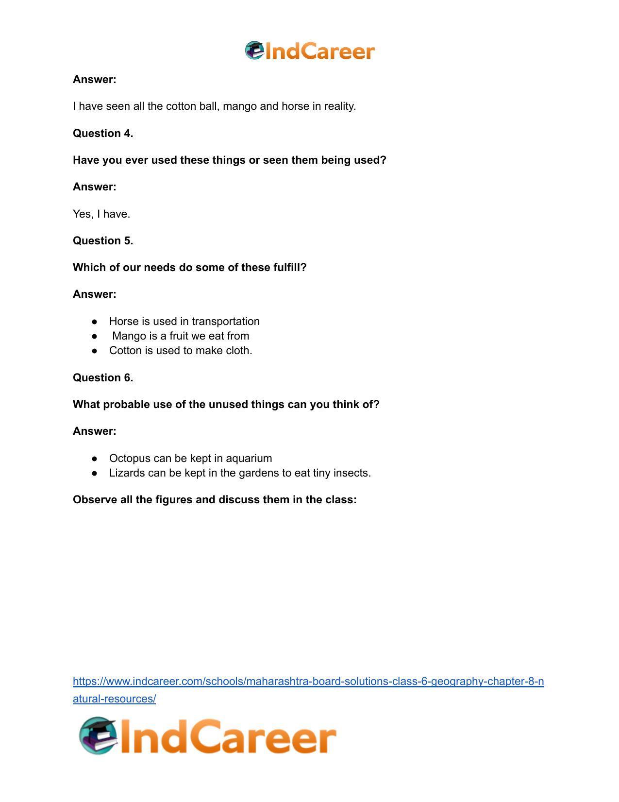 Maharashtra Board Solutions Class 6-Geography: Chapter 8- Natural Resources - Page 7