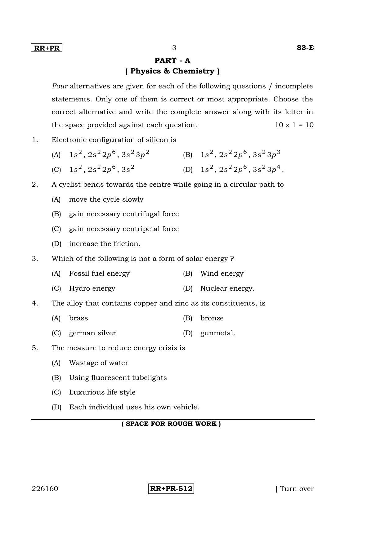 Karnataka SSLC Science (ENGLISH Medium) - 83-E-(RRPR)_s1 April 2015 Question Paper - Page 2