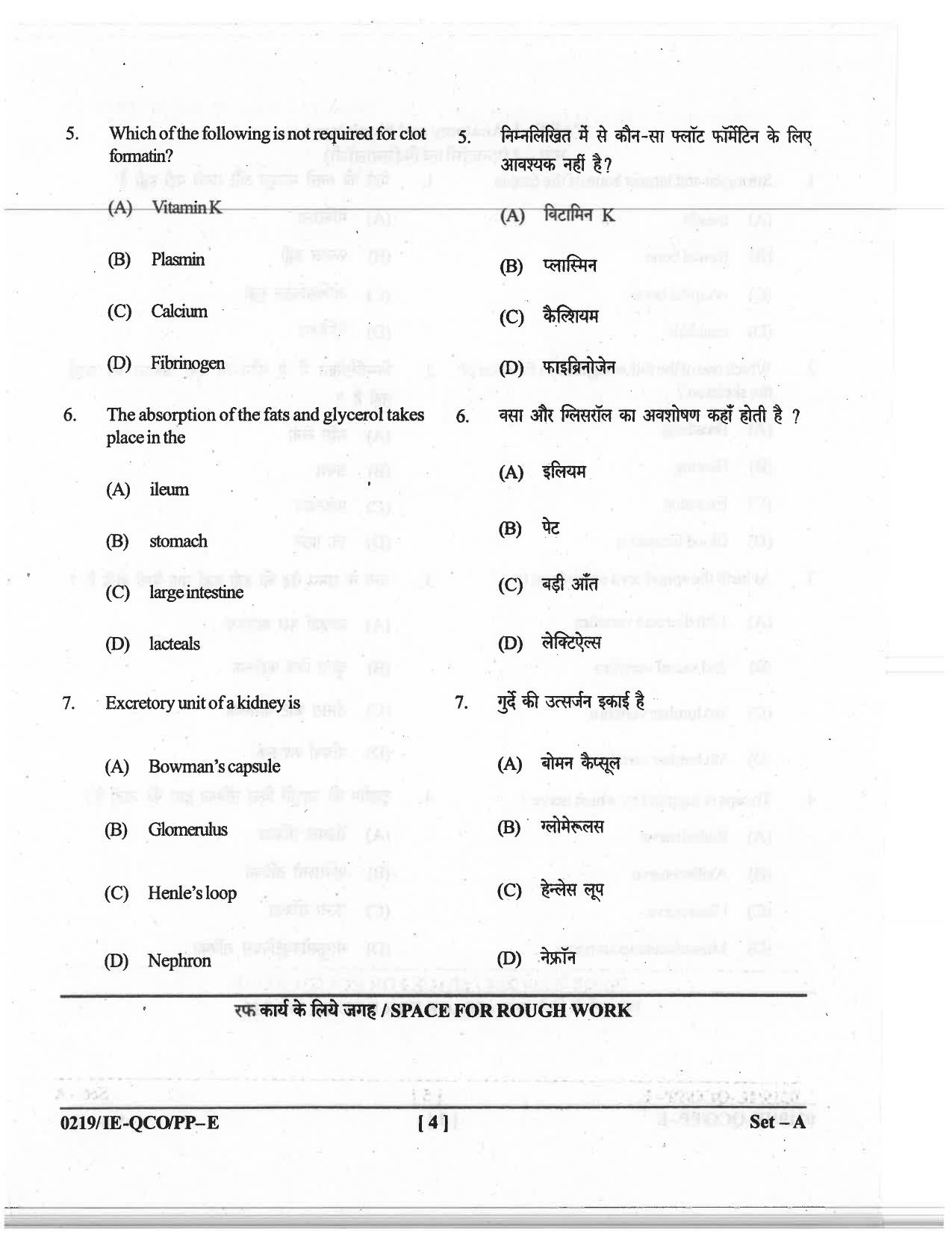 CG Post Basic B.Sc Nursing 2019 Question Paper - Page 4