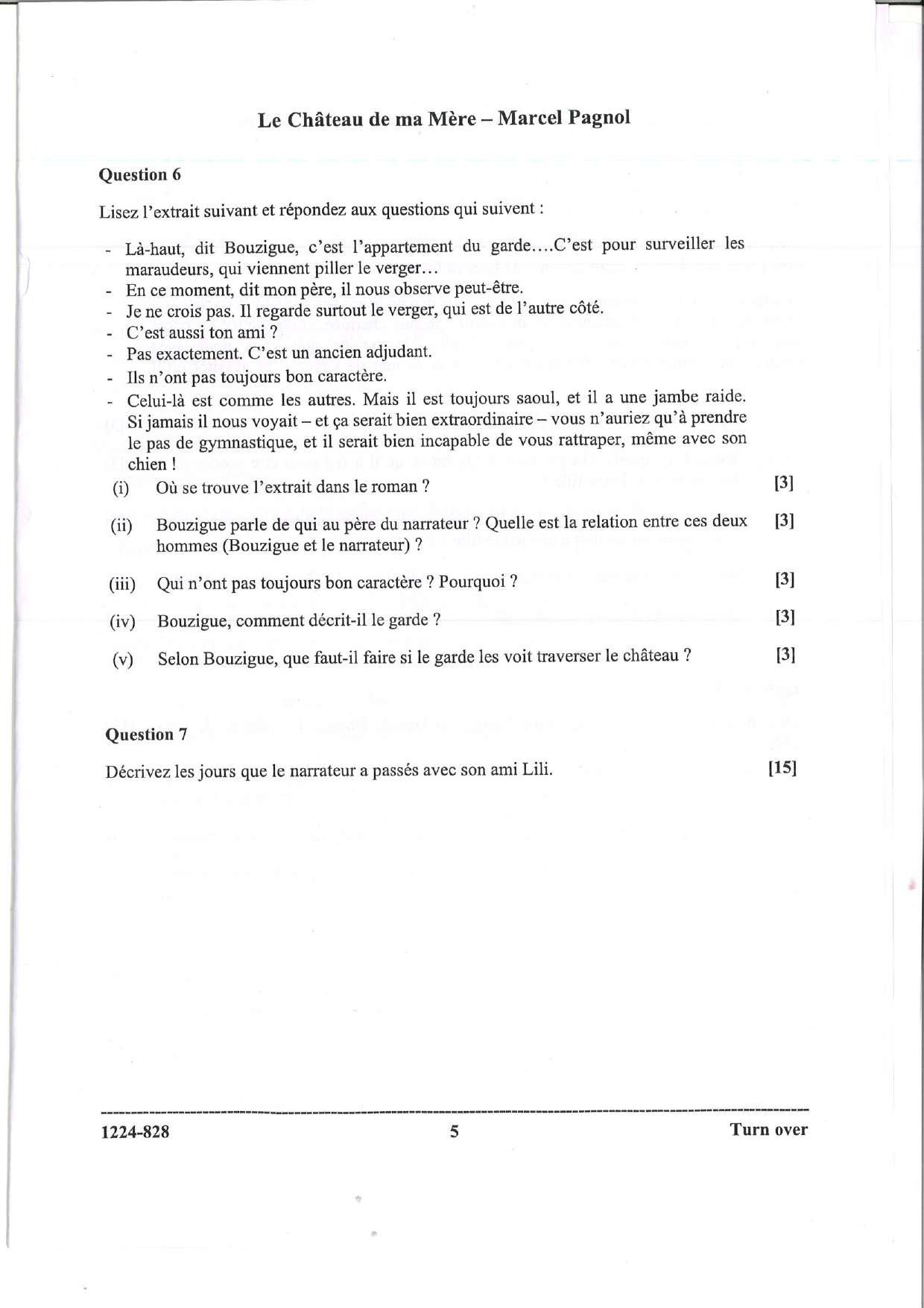 ISC Class 12 French 2024 Question Paper - Page 5
